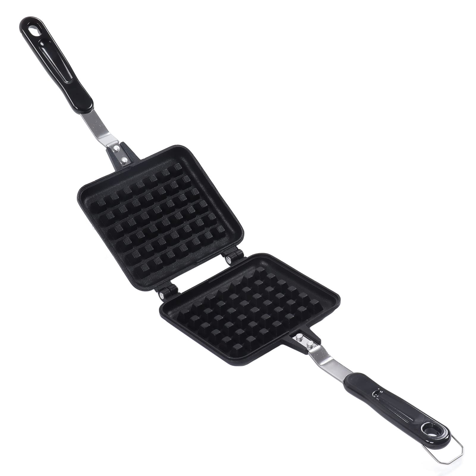 Non-Stick Belgian Waffle Maker - Double Sided Stovetop Waffle Pan for Perfect Square Waffles - Ideal for Breakfast, Brunch & Family Gatherings