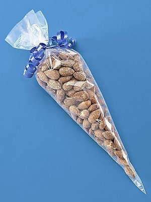 Polypropylene Clear Cellophane Cone Shaped Treat & Favor Bags - 100 Pack (6
