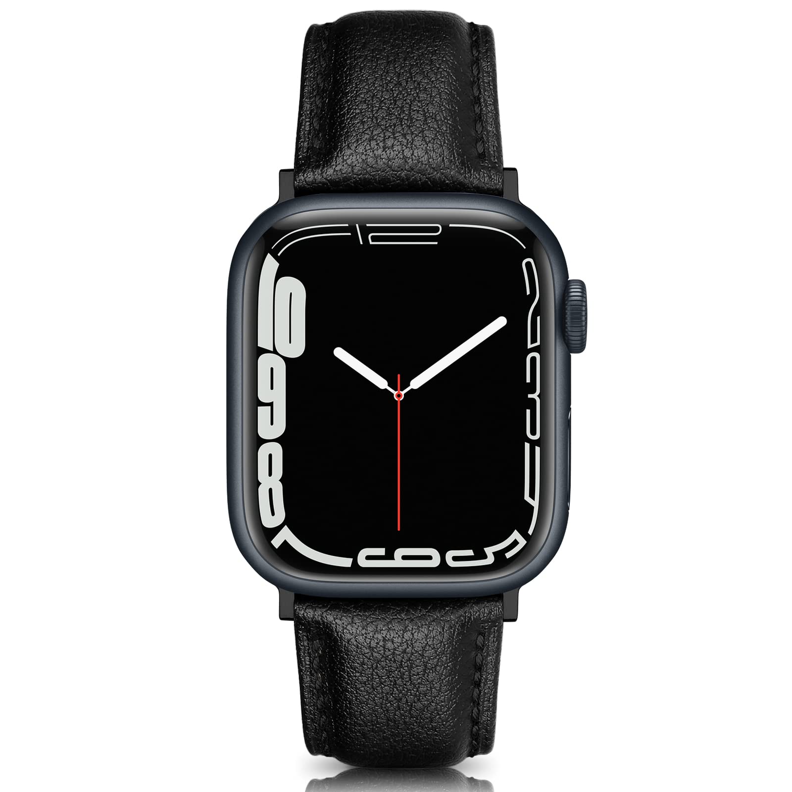 Premium Genuine Leather Apple Watch Band 42mm 44mm 45mm - Soft Top Grain Vintage Replacement Strap for Apple Watch Series 9/8/7/6/5/4/3/2/1/SE - Unisex Design for Men & Women - Perfect for Work, Gym & Everyday Wear