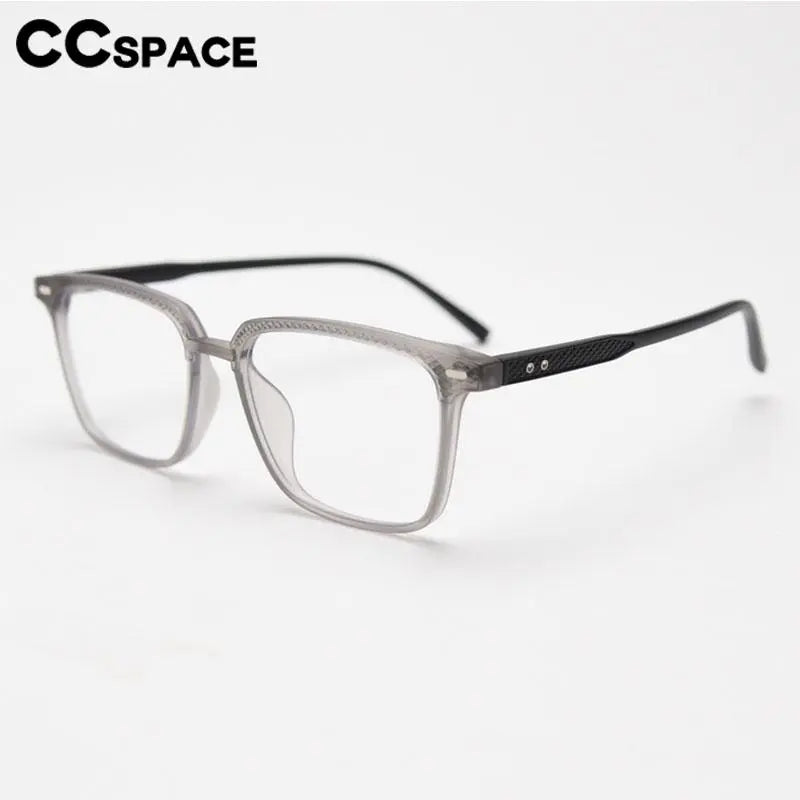 CCspace Unisex Full Rim Square TR90 Titanium Eyeglasses Frame 56902 - Lightweight & Durable for Work, Reading & Everyday Wear