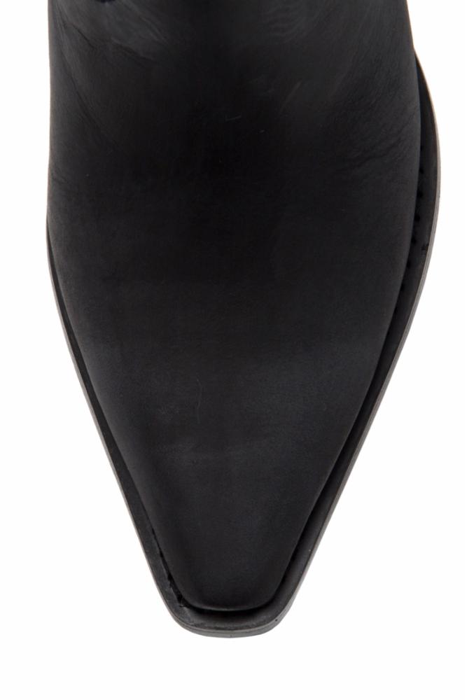 Jeffrey Campbell Women's Dagget Black M Leather Boots - Stylish Ankle Booties for Casual Outfits & Night Out