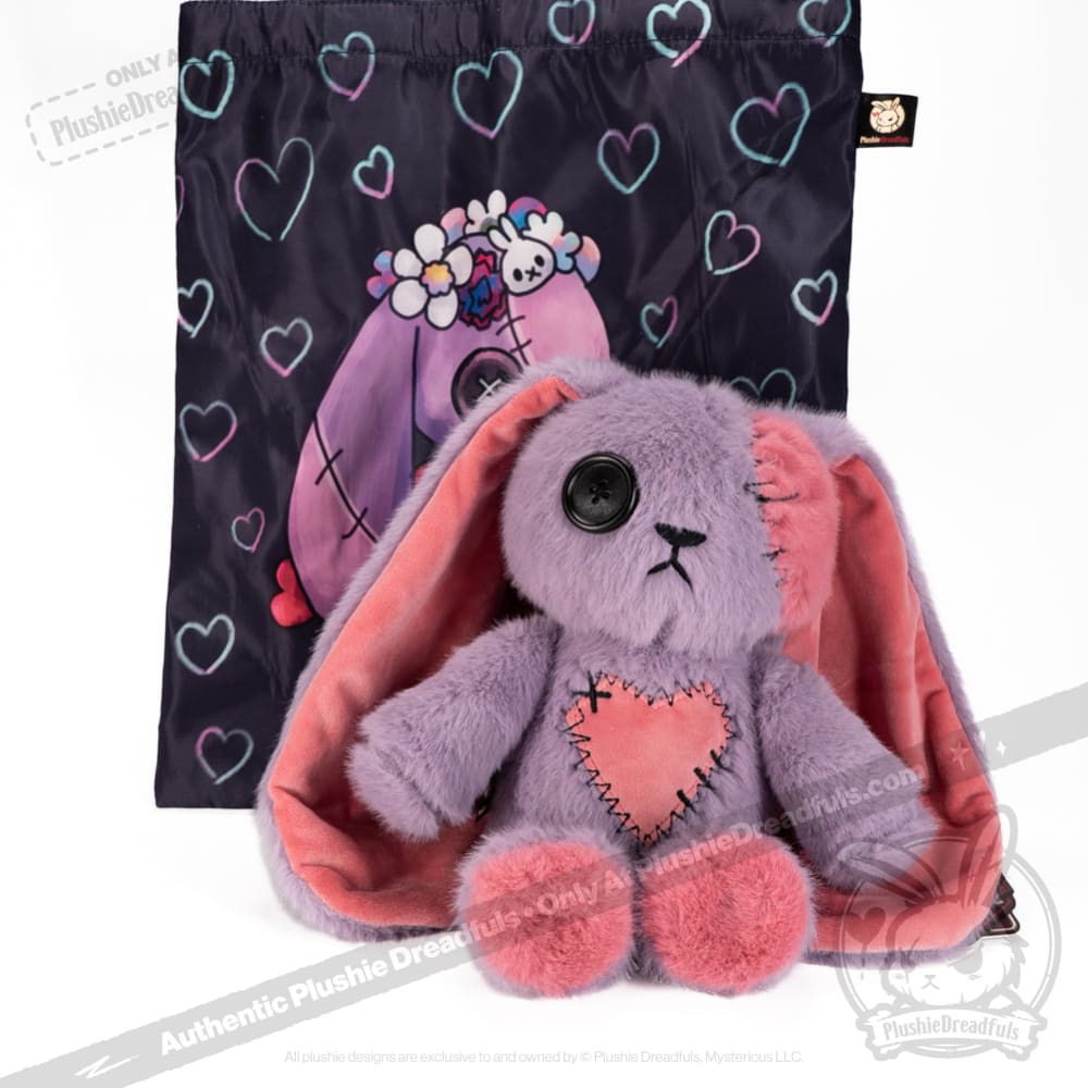 Plushie Dreadfuls Lavender Love Rabbit Limited Edition Stuffed Animal - Soft Plush Toy for Stress Relief, Gift for Kids & Adults, Perfect for Bedroom Decor and Anxiety Comfort