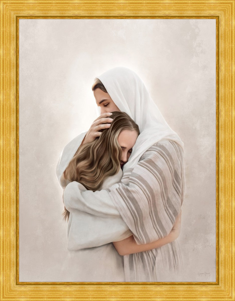 Encircled in His Love Large Wall Art - Inspirational Christian Home Decor for Living Room, Bedroom & Office