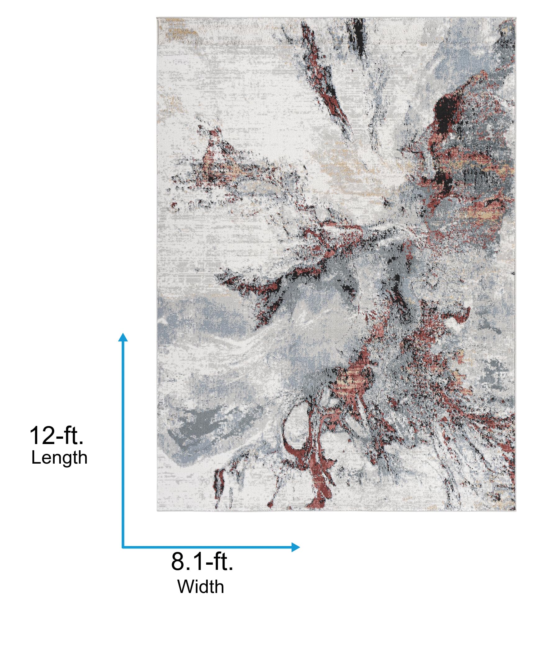 Livabliss Caterina Modern Abstract Area Rug - Soft Non-Slip Living Room Carpet for Home Decor, Bedroom, Office (5'x7')