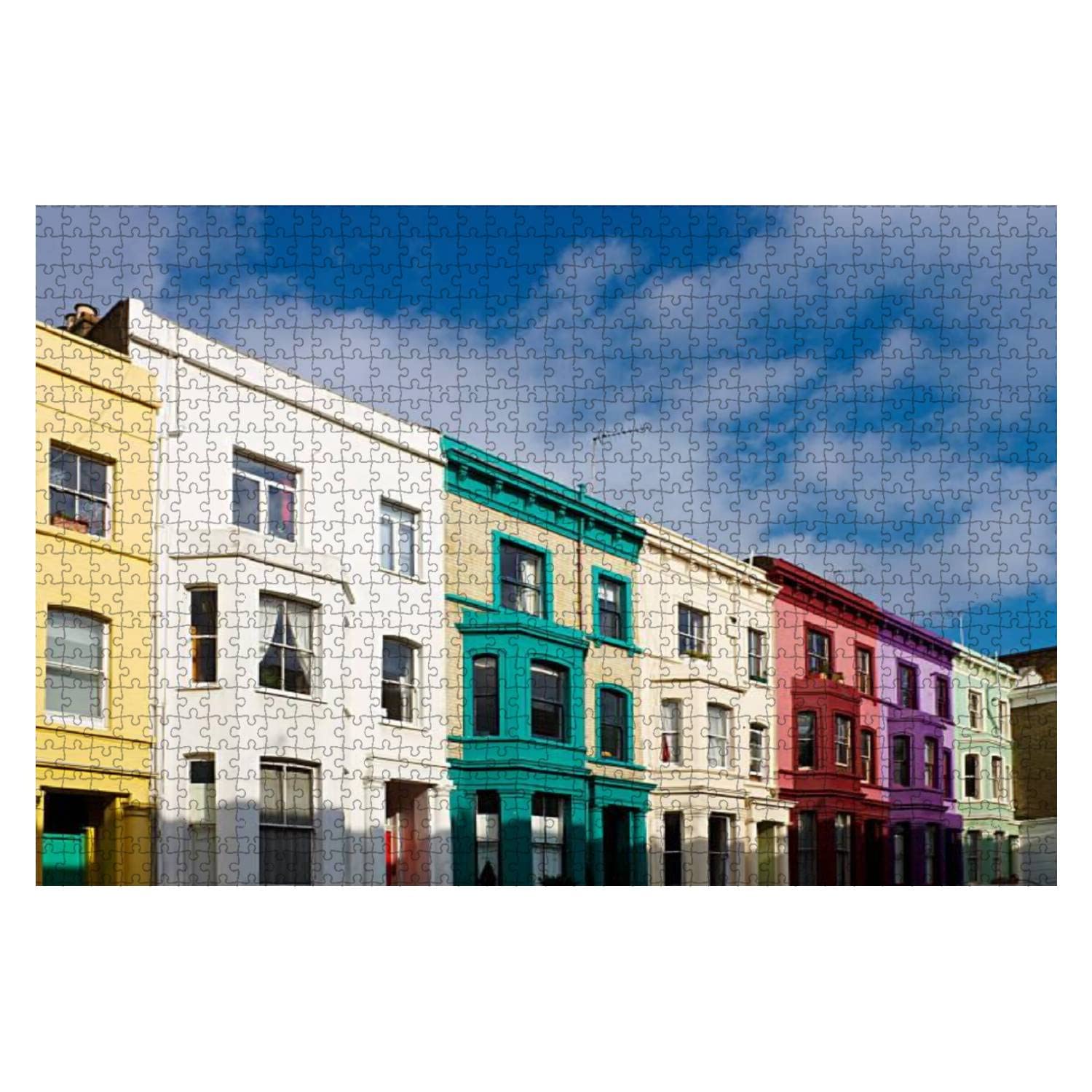 500-Piece Portobello Road Large Jigsaw Puzzle for Adults & Kids - Educational Wooden Puzzle Toy, Creative Game & Home Decor - Perfect for Family Bonding, Brain Training & Living Room Decor