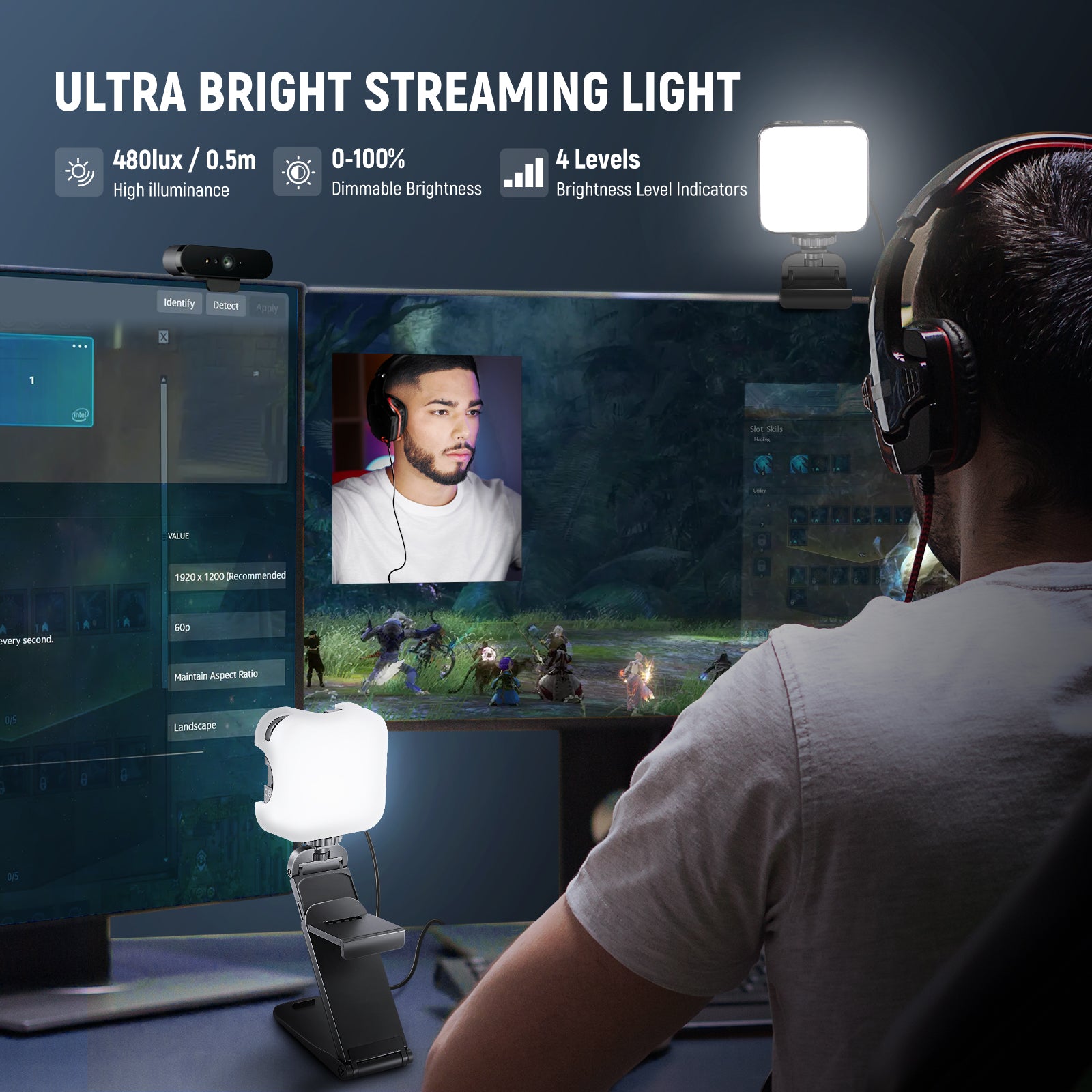 Neewer PL81 Pro Professional LED Streaming Light Panel - Dimmable 5600K Daylight for YouTube, Twitch, TikTok Live Streaming & Video Recording