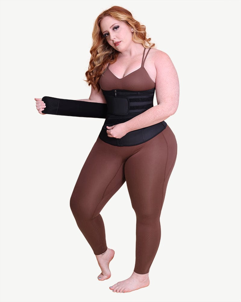 NeoSweat® Double Power Waist Trainer for Women - High Compression Slimming Corset Belt for Tummy Control & Body Shaping - Perfect for Workouts, Postpartum Recovery & Everyday Wear
