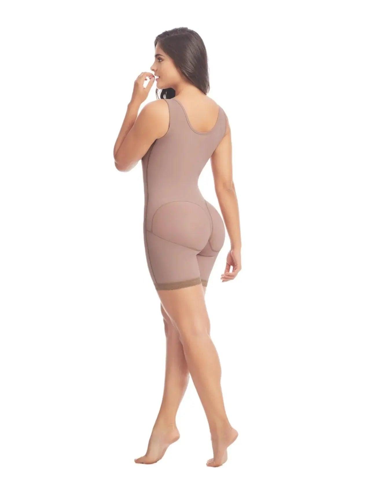High Waist Mid Thigh Compression Shorts with Built-in Bra - Workout, Running, Yoga & Gym - #09215