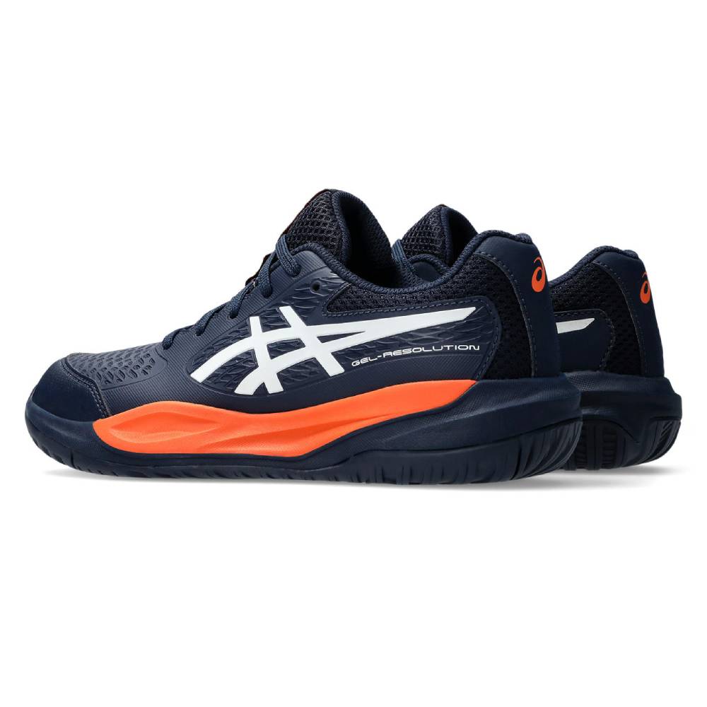 ASICS Gel Resolution X GS Junior Tennis Shoes for Kids - Midnight/White - Lightweight & Durable for Court Performance - Perfect for Junior Tennis Matches & Training