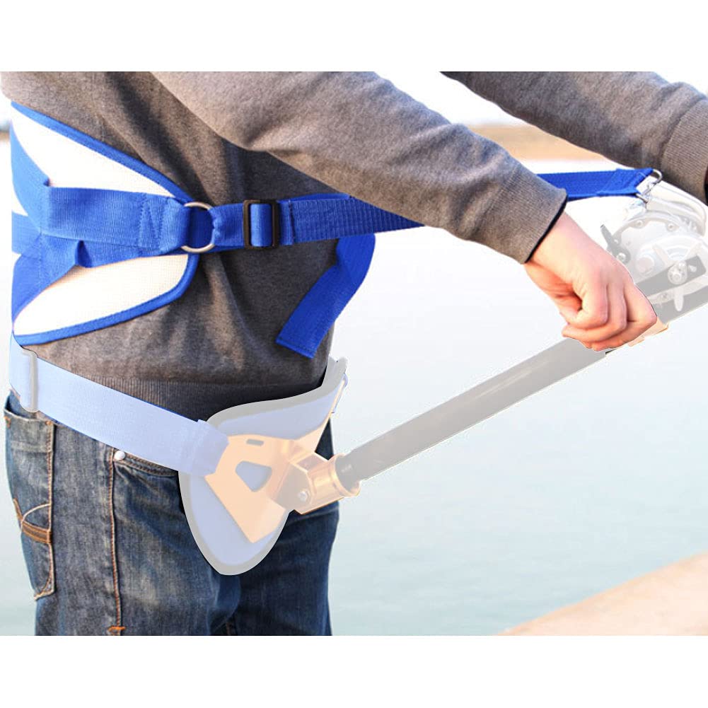 **Adjustable Fishing Waist Support Harness - Offshore Stand Up Fishing Belt with Rod Holder - Load Distribution for Sea Fishing - Comfortable Tackle Equipment for Long Fishing Trips**    *(Perfect for Deep Sea Fishing, Surf Casting, and Kayak Fishing - Reduces Back Strain for Extended Use!)*