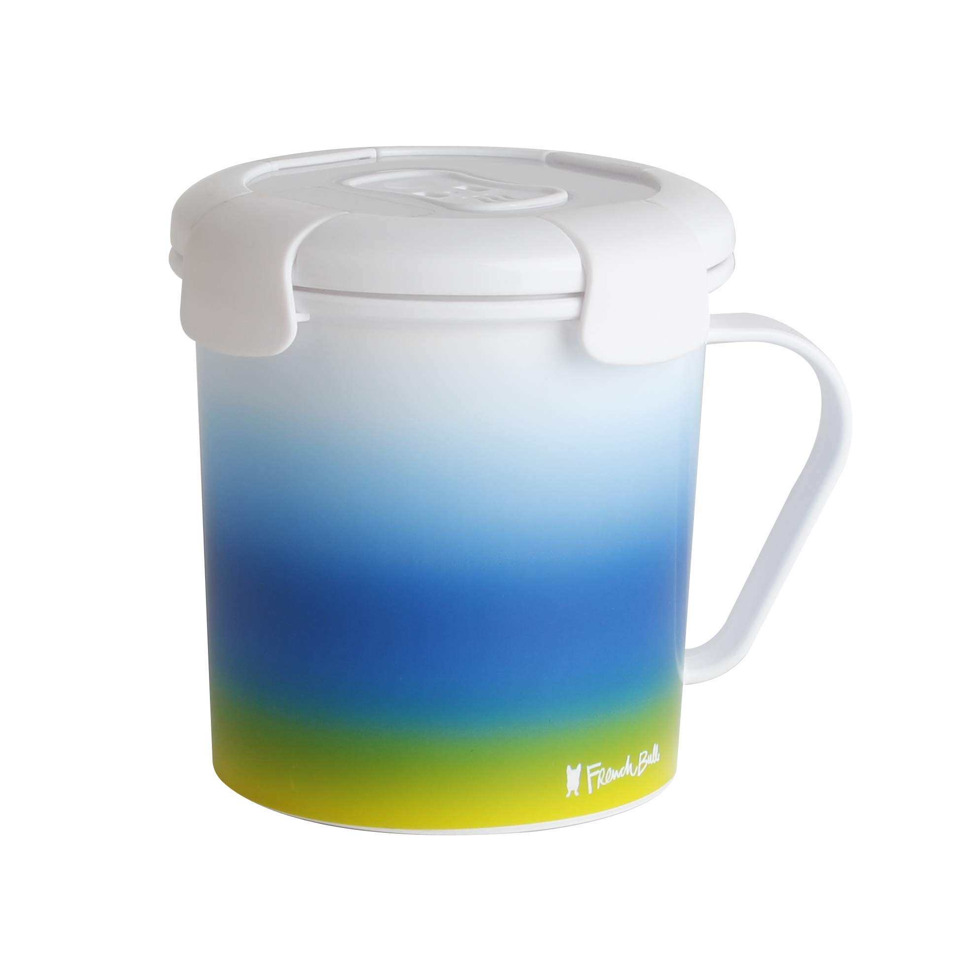 French Bull 23 oz Soup Mug with Handle & Vented Lid - Leak Proof, Microwave & Dishwasher Safe Food Storage Container - Cool Grip Technology - Airtight Lunch Travel Mug - Set of 6 - Perfect for Office, Picnics & Meal Prep