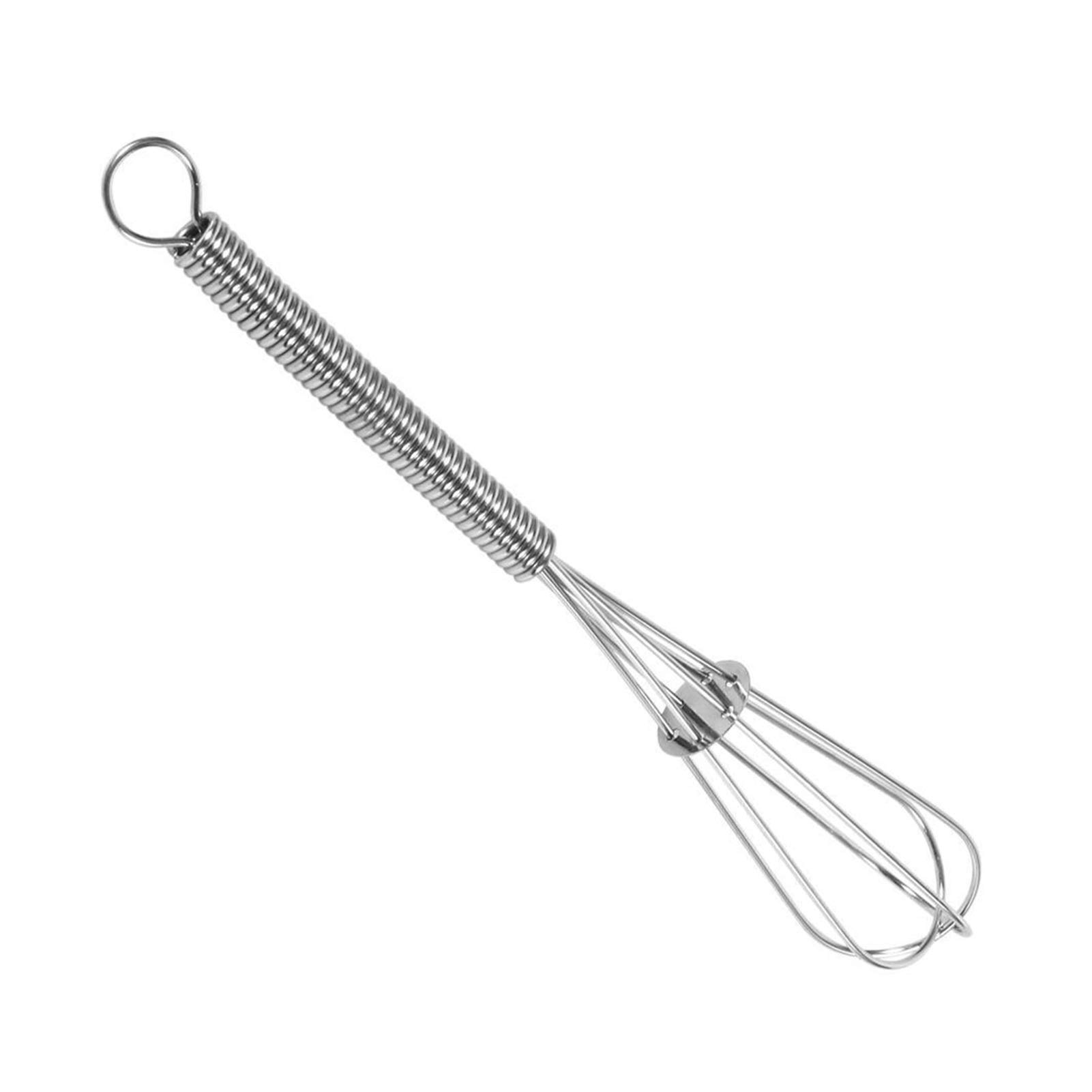 Kitchen Stainless Steel Egg Beater Whisk Mixer Foamer - Mini Handle Blender Stirrer for Mixing Drinks, Baking & Cooking - Silver Kitchen Accessories