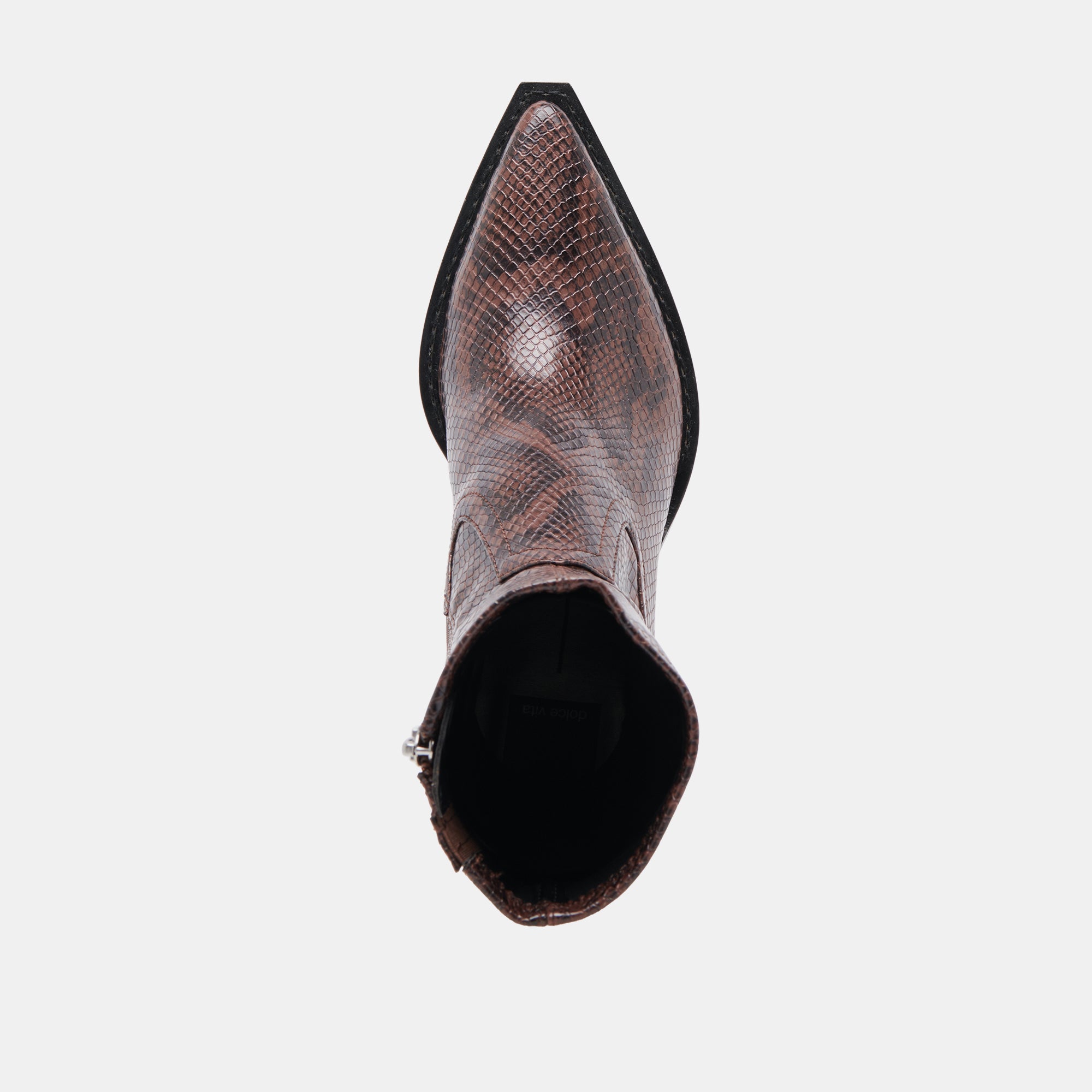 RUTGER Wide Calf Boots for Women - Java Embossed Leather Ankle Boots with Comfortable Fit | Perfect for Fall, Winter & Casual Outfits