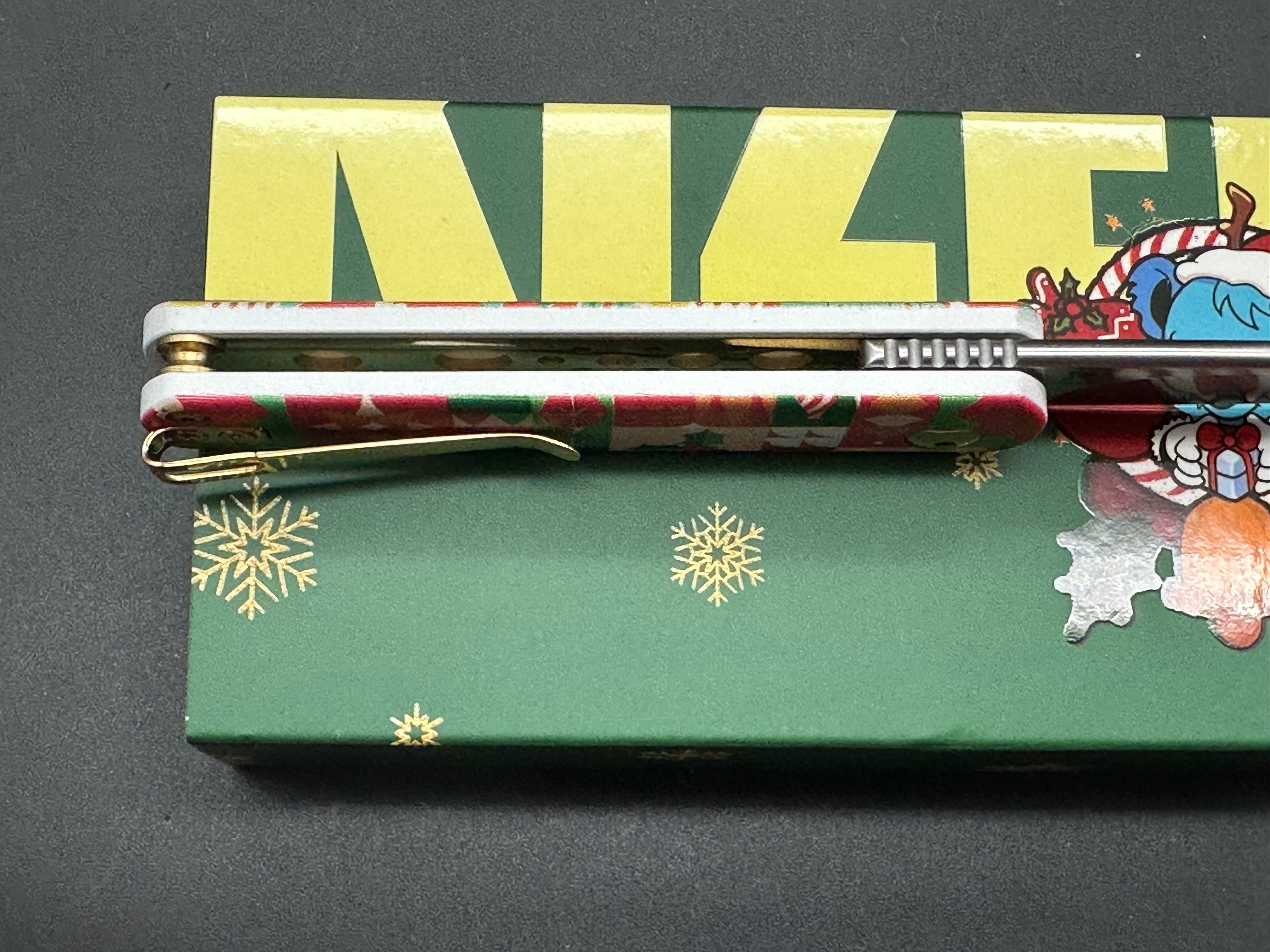 Kizer FEIST Folding Knife - NITRO-V Steel Blade, Aluminum Handle, Limited Christmas Edition - Perfect for EDC, Camping & Gift Giving