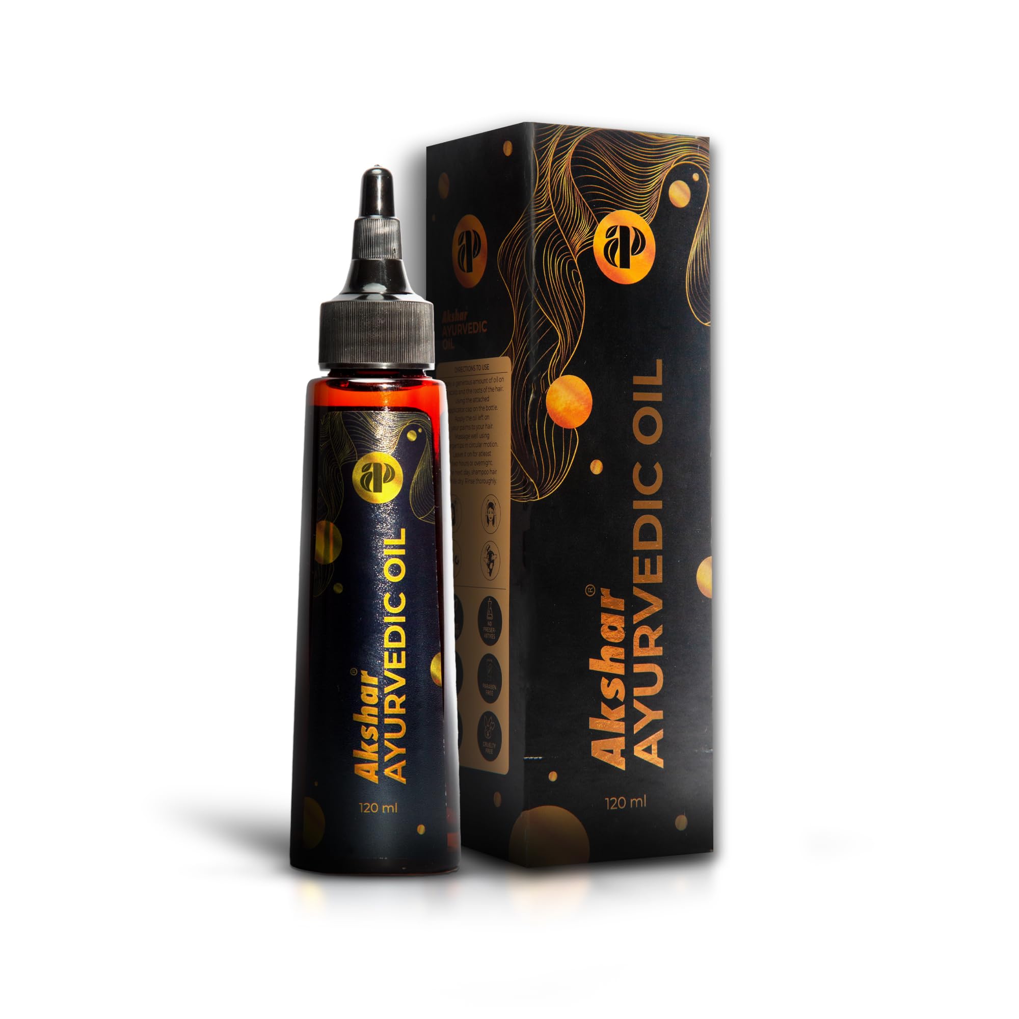 Ayurvedic Hair Oil with Ashwagandha, Bhringraj & Brahmi - Promotes Hair Growth, Strength & Smoothness - 110ml - Ideal for Daily Scalp Massage & Natural Hair Care Routine