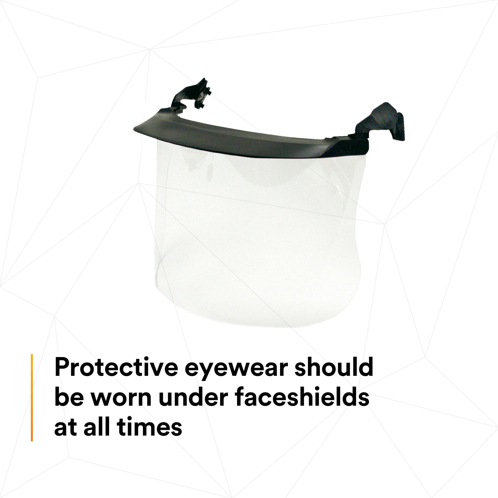 3M Clear Polycarbonate MultiVisor System V4F 10P - Face Shield for Safety Protection - Ideal for Construction, Healthcare & Industrial Use