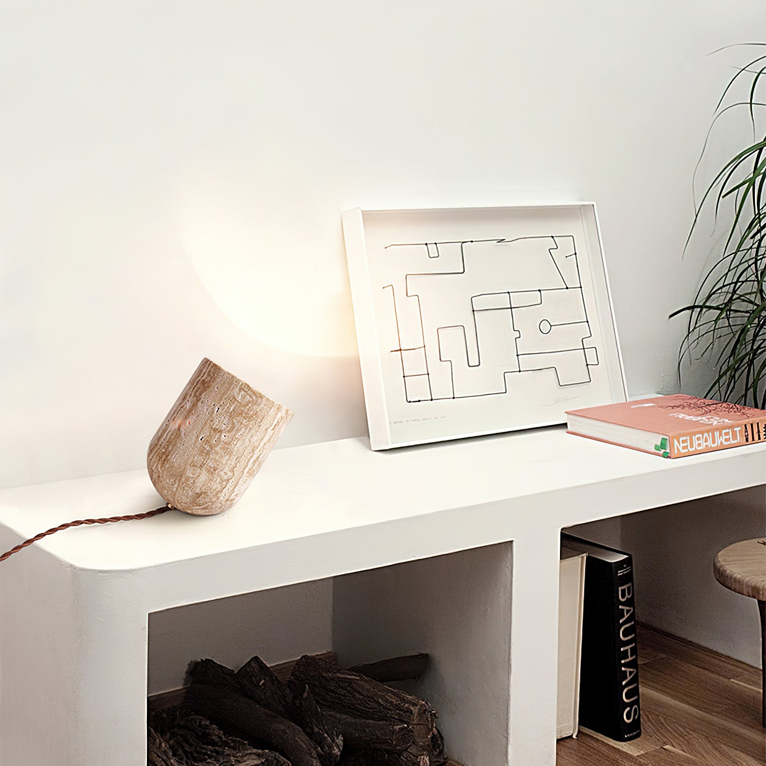 Amidori Modern LED Table Lamp - Adjustable Brightness, USB Charging Port, Night Light for Bedroom, Living Room, Office - Warm White & Cool White Light Modes