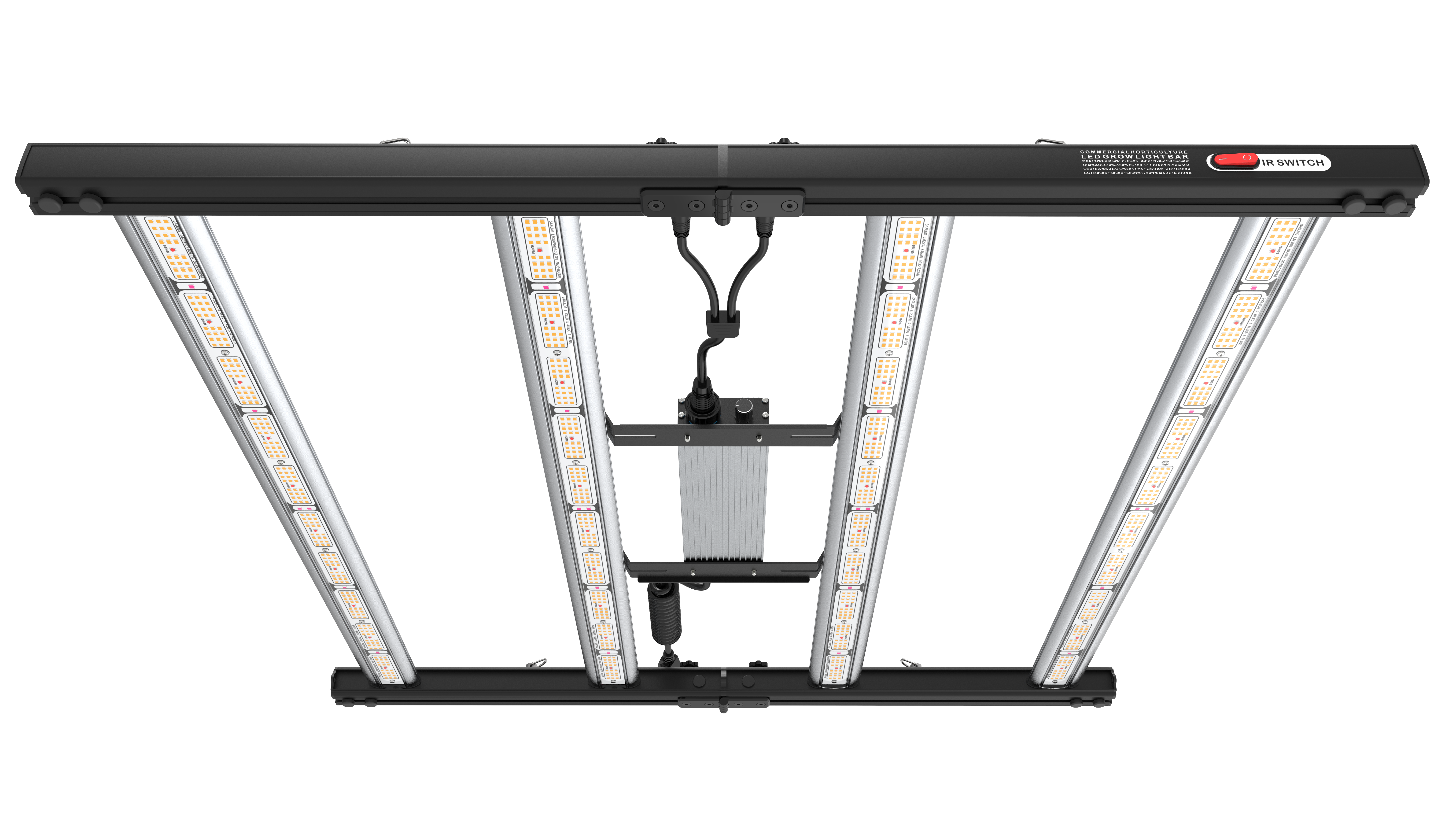 HortiBloom Mega Eco 350W Full Spectrum LED Grow Light for Indoor Plants - Hydroponics, Greenhouse & Home Gardening