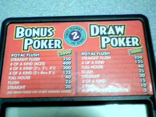 Radica Bonus Poker & Draw Poker - 2-in-1 LCD Handheld Electronic Game for Adults & Kids - Perfect for Travel, Parties & Family Game Nights