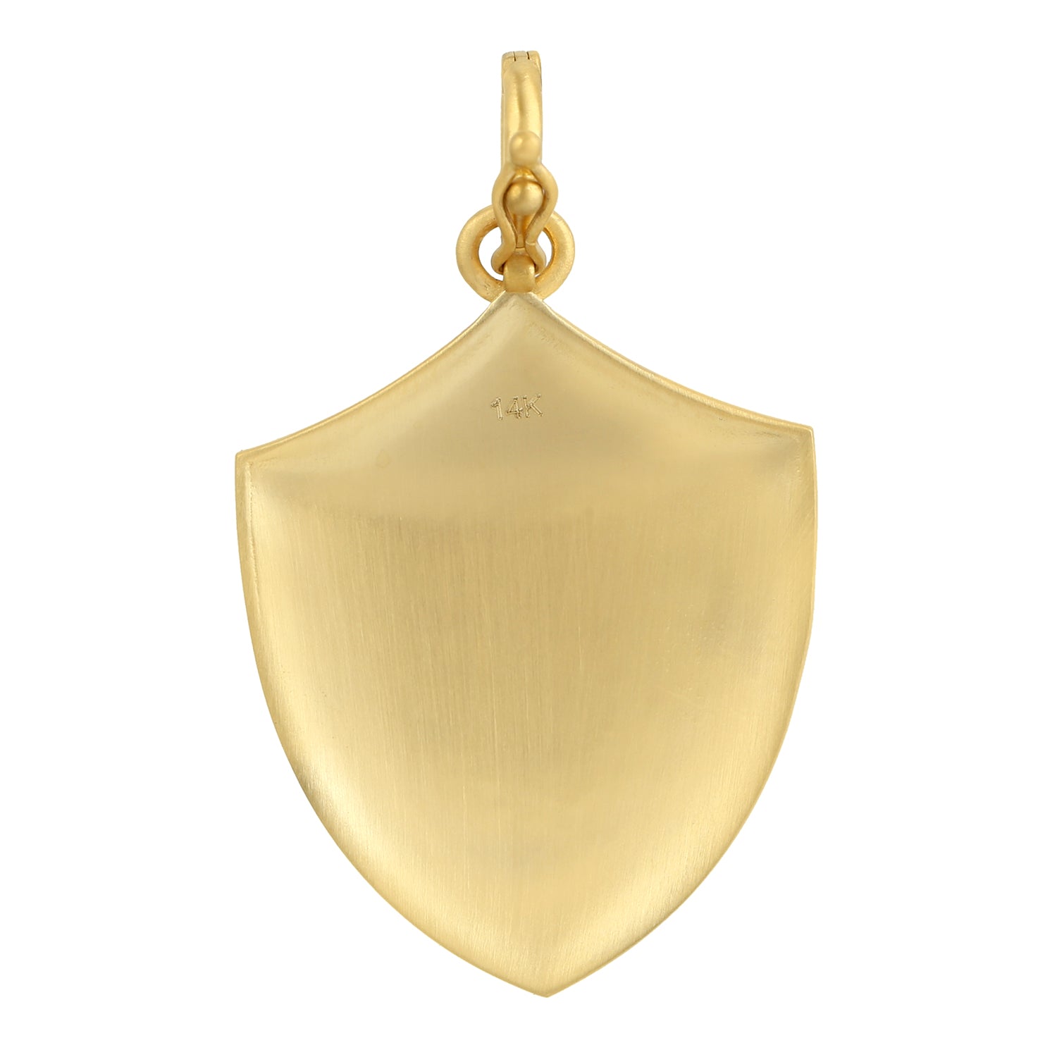 14K Yellow Gold Bezel Set Diamond Star & Shield Enamel Pendant Necklace - Elegant Jewelry Gift for Women, Perfect for Valentine's Day, Anniversary & Special Occasions