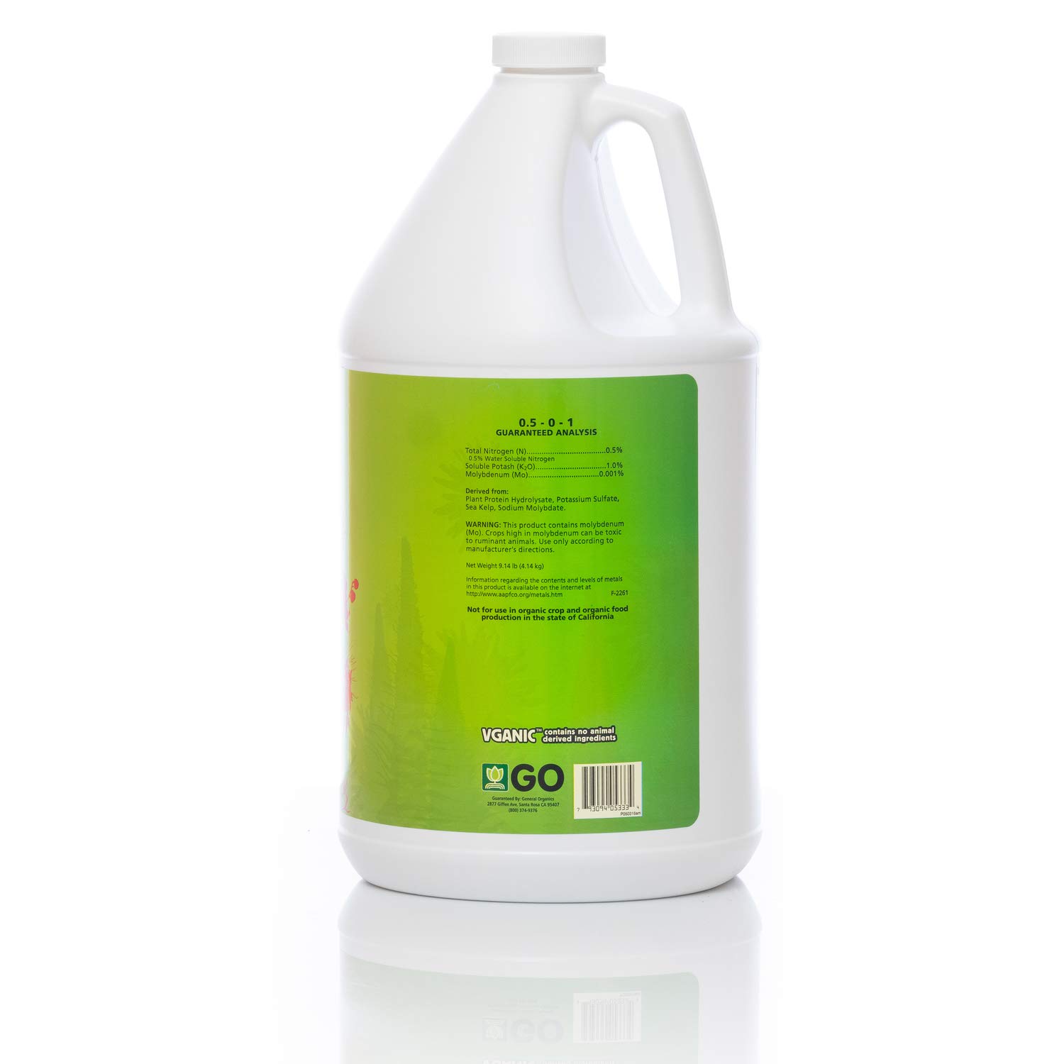 General Organics BioBud Organic Bloom Booster Plant Food 0.5-0-1 NPK - 1 Gallon for Hydroponics & Soil Gardening - Enhances Flowering & Fruit Development for Indoor/Outdoor Plants