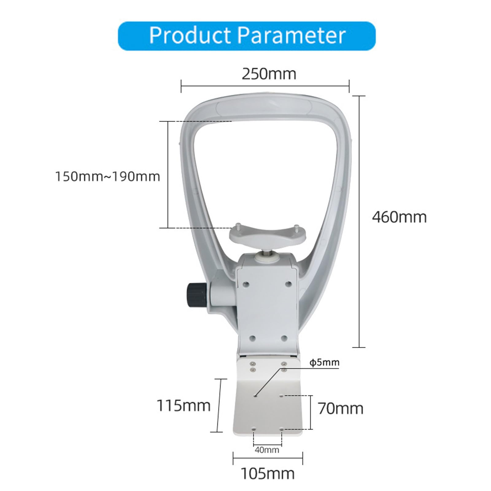 SXTYFBB Optometry Equipment Accessories - Adjustable Chin Rest Lift with Knob, Vision Training Holder, Forehead Support for Optical Shops - Perfect for Eye Exams & Vision Therapy