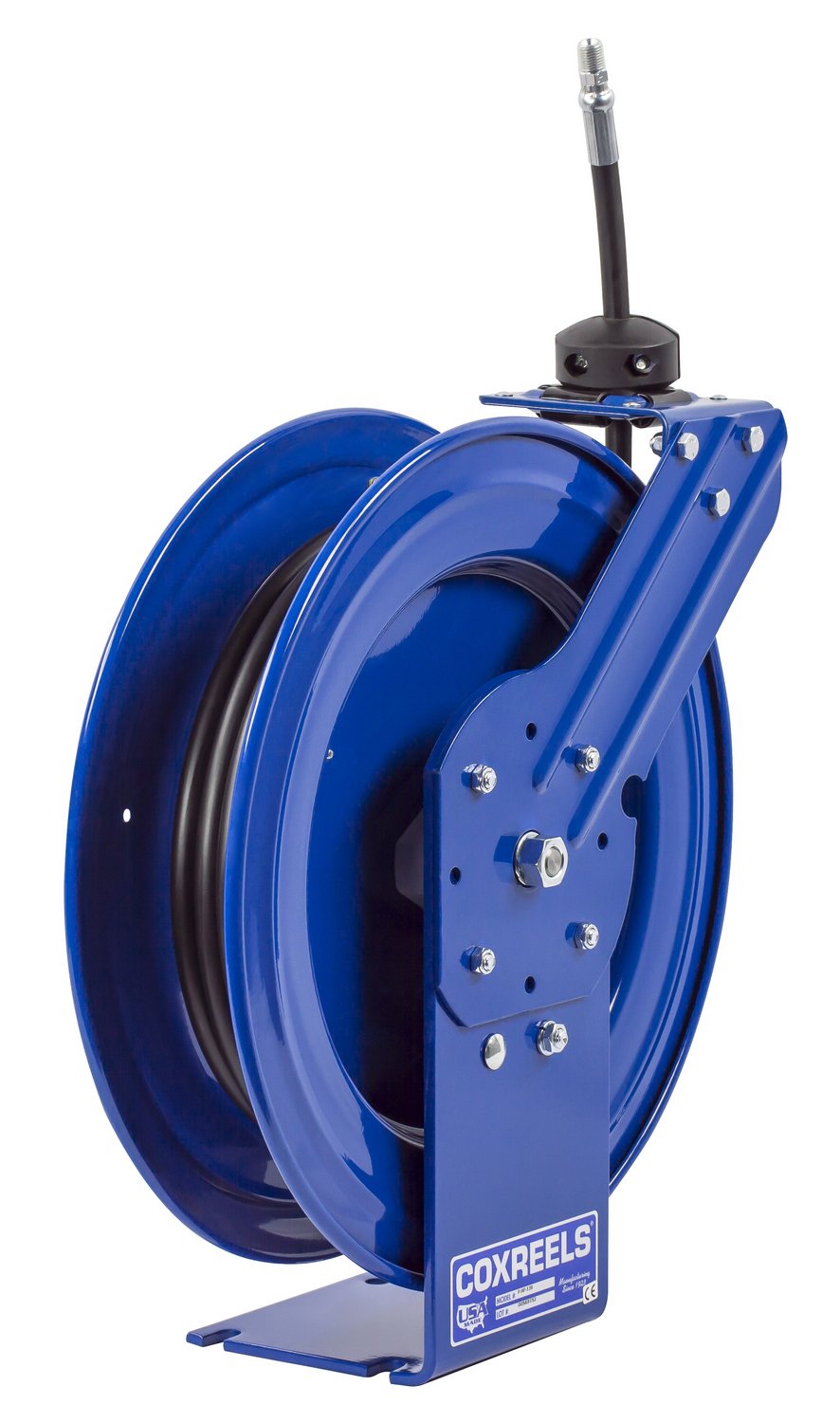 Coxreels P-MP-420 Medium Pressure Retractable Air Water Oil Hose Reel - 1/2 Inch ID, 20 Foot Hose Capacity, 2500 PSI, Includes Hose, Made in USA - Perfect for Automotive Shops, Industrial Applications & Home Garages
