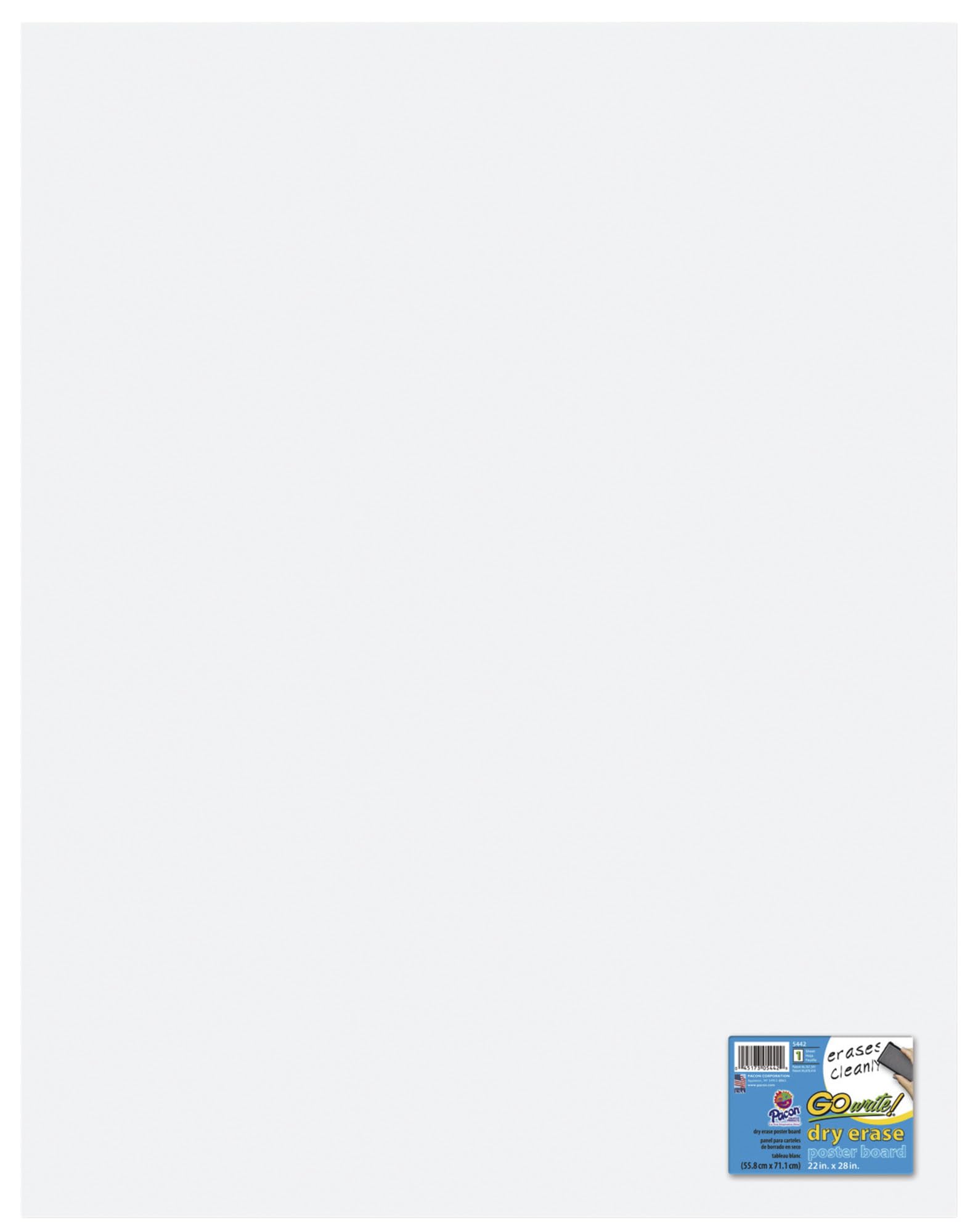 GoWrite!-5442 Premium White Dry Erase Poster Board - 22