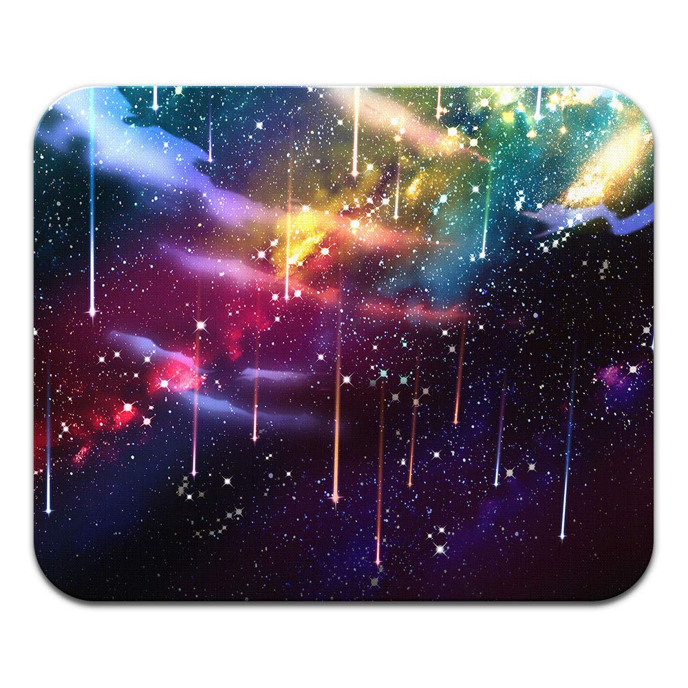 Non-Slip Rectangle Mouse Pad - WIRESTER Galaxy Falling Star Design for Home Office & Gaming Desk | Perfect for PC, Laptop & Computer Workstations