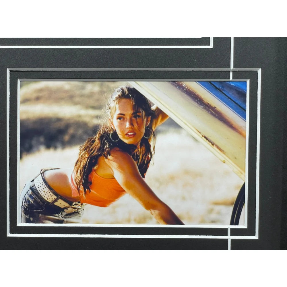 Megan Fox Autographed Transformers 11x14 Photo with Car License Plate Framed Collage - BAS COA Certified - Perfect for Movie Memorabilia Collectors & Home Theater Decor