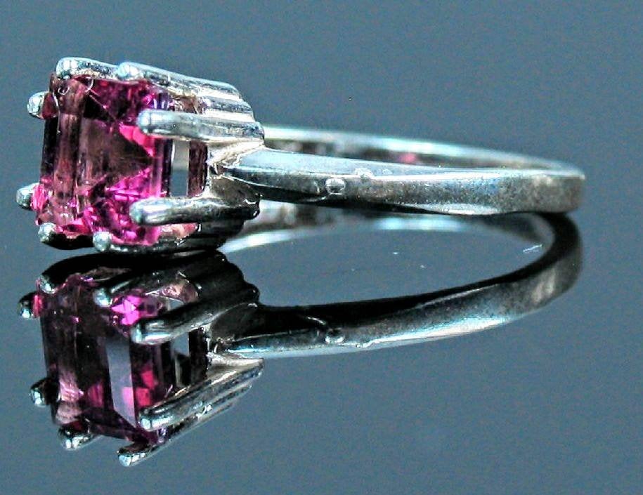 14K Solid Gold Pink Tourmaline Ring - Sterling Silver/Yellow/White/Rose Gold Options - Handmade Custom Jewelry Size 7 - Perfect for Engagement, Anniversary & Special Occasion Gifts
