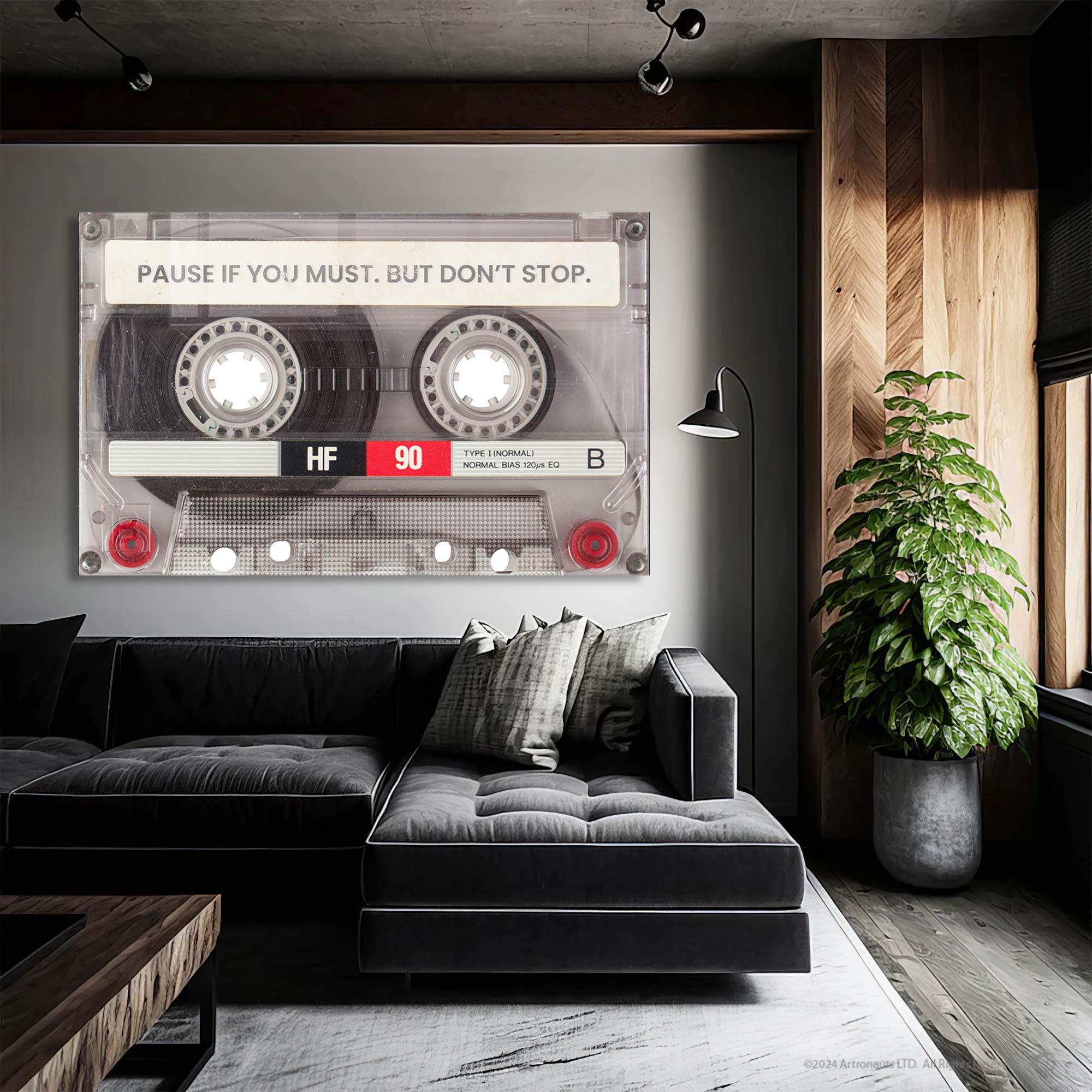 Pause If You Must Tempered Glass Wall Art - Elegant Home Decor for Living Room, Bedroom & Office
