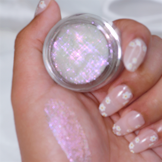 Holographic Glitter Gel for Nails - Shimmery 003 Lullaby Color - Perfect for Nail Art, DIY Crafts & Party Makeup
