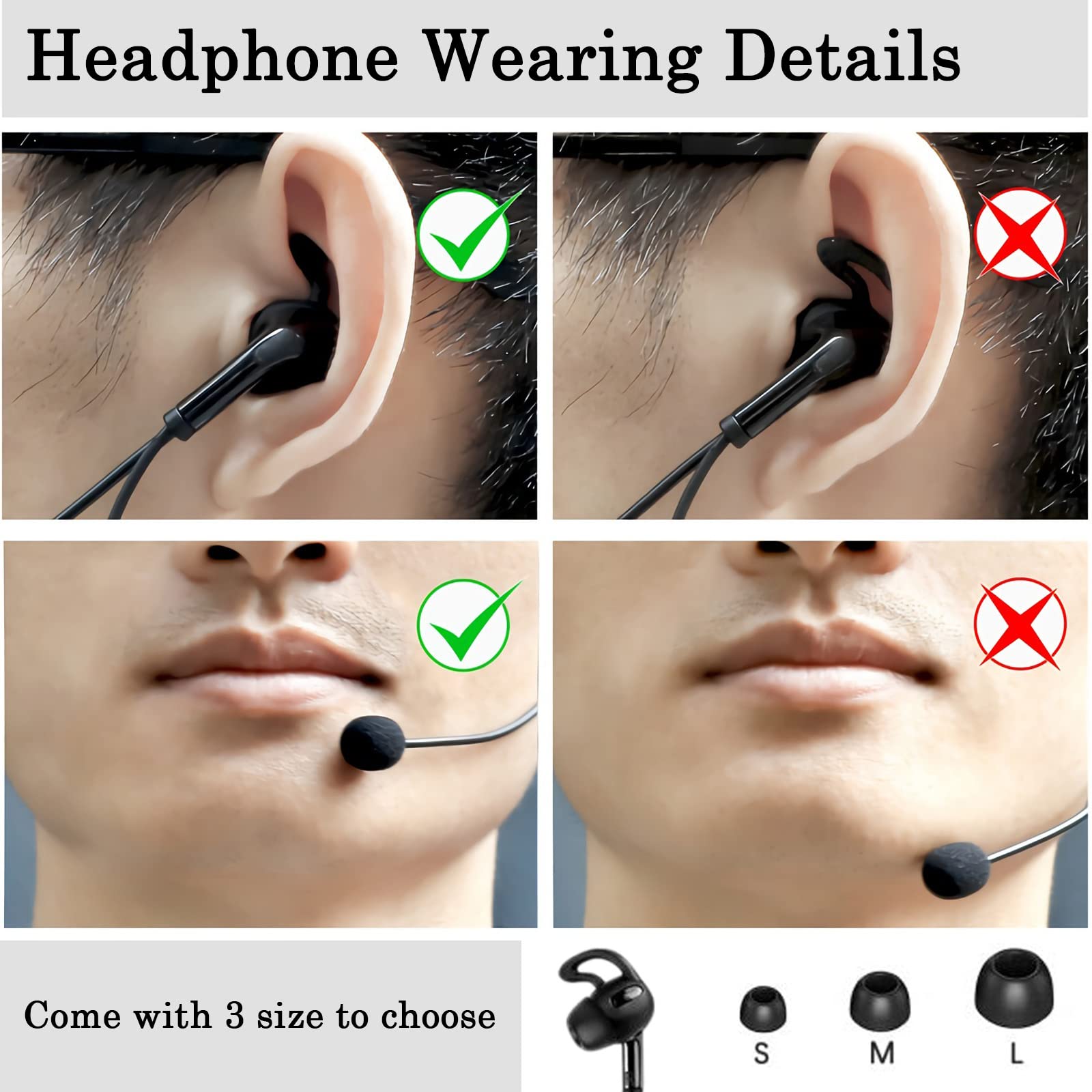 GaiRen USB C Right-Ear Referee Headset with Microphone - Compatible with V6 Pro & V4 Plus Soccer Coach Radios - Clear Communication for Football Referees, Coaches & Sports Officials - Perfect for Soccer Games, Training Sessions & Field Communications