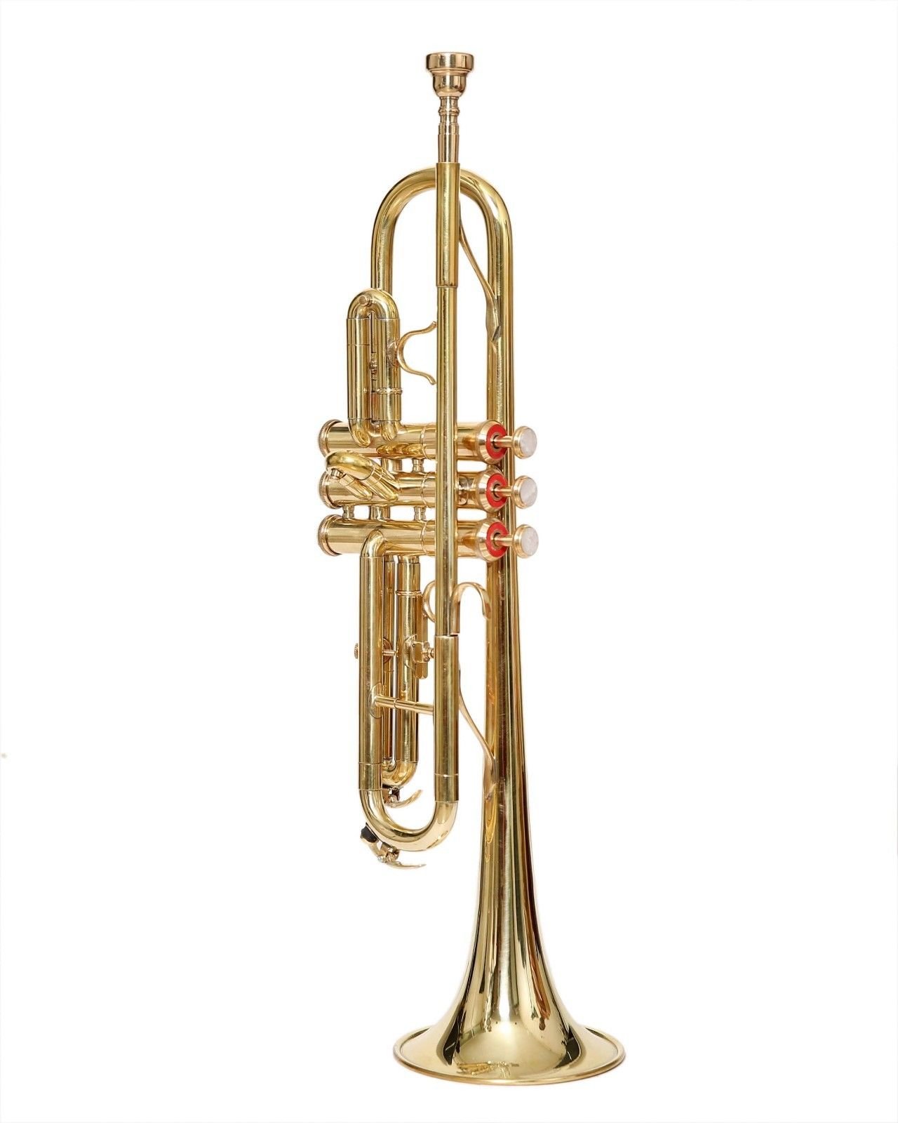 Professional Bb Trumpet Brass Gold Finish with Free Hard Case & Mouthpiece - Perfect for Beginners, Students, and Band Performances