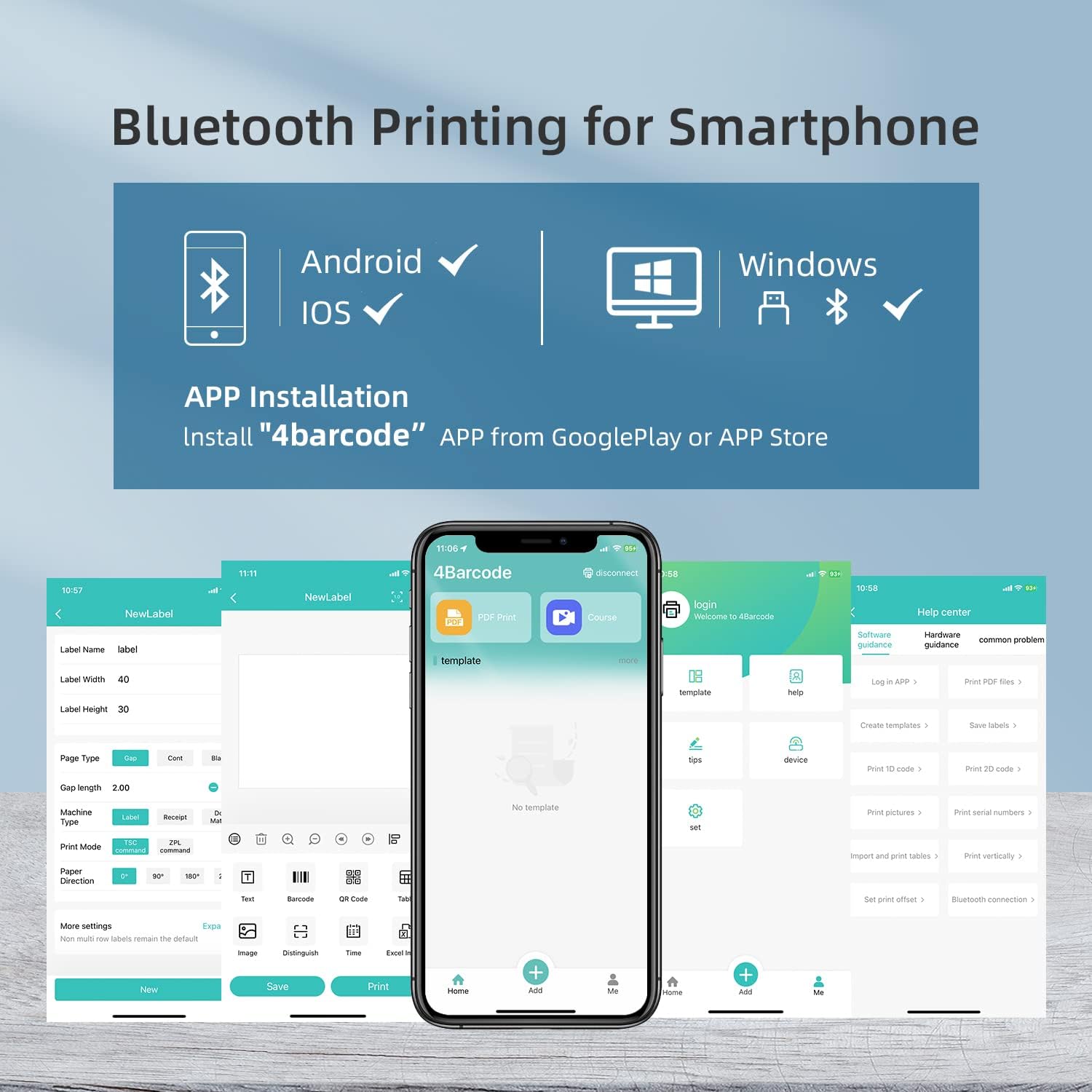 Vretti Bluetooth Thermal Label Printer 4x6 - Wireless Shipping Label Printer for USPS, UPS, FedEx | Compatible with iPhone, Android, Windows & Mac | Perfect for Small Business, E-commerce & Home Shipping