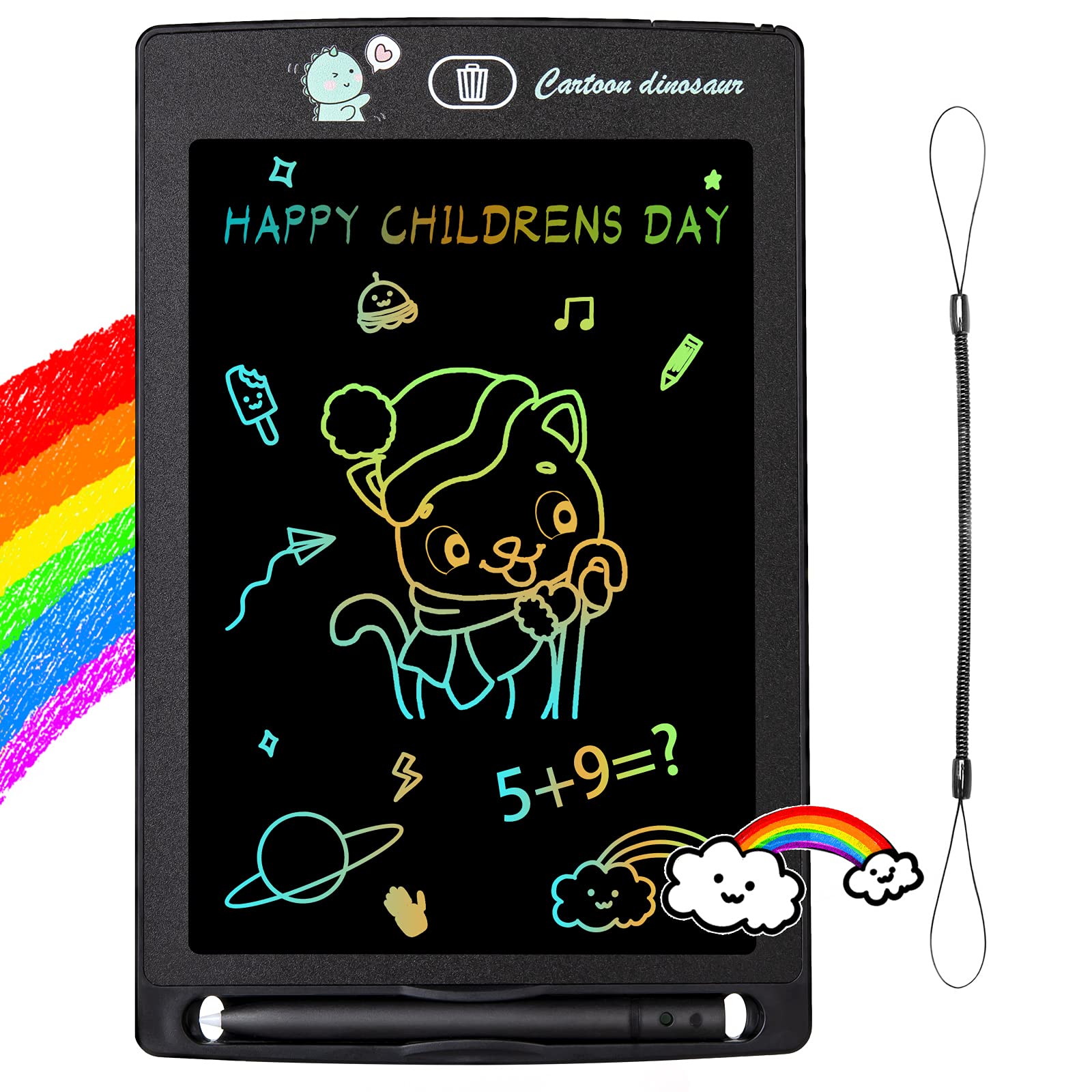 WONDAY LCD Writing Tablet 8.5 Inch - Kids Drawing Doodle Board for Boys & Girls Ages 3-8 | Reusable Digital Sketch Pad | Perfect Birthday Gift for Toddlers | Great for Travel, School & Home Playtime
