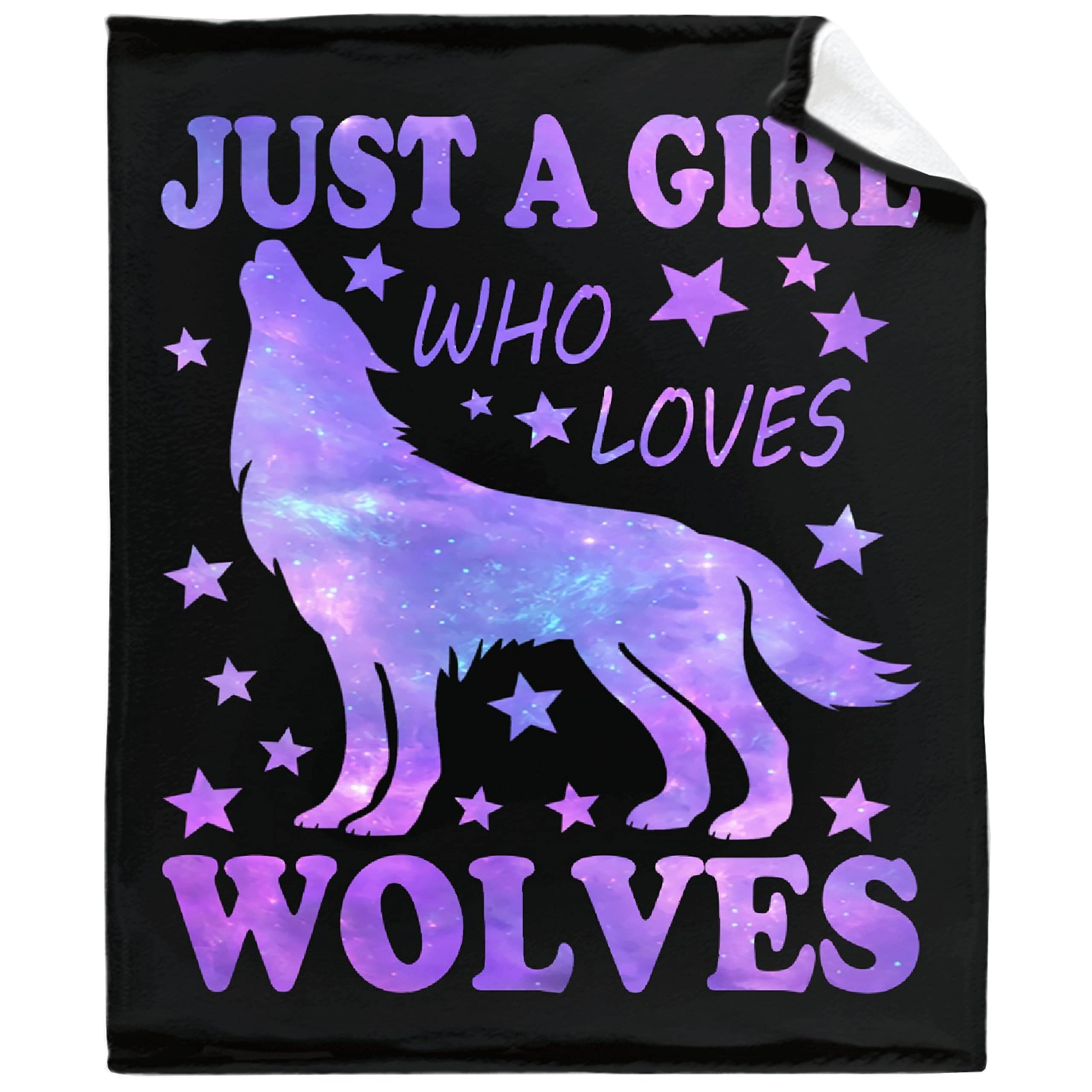 Wolf Fleece Blanket for Women & Kids - Super Soft Lightweight Throw, 120