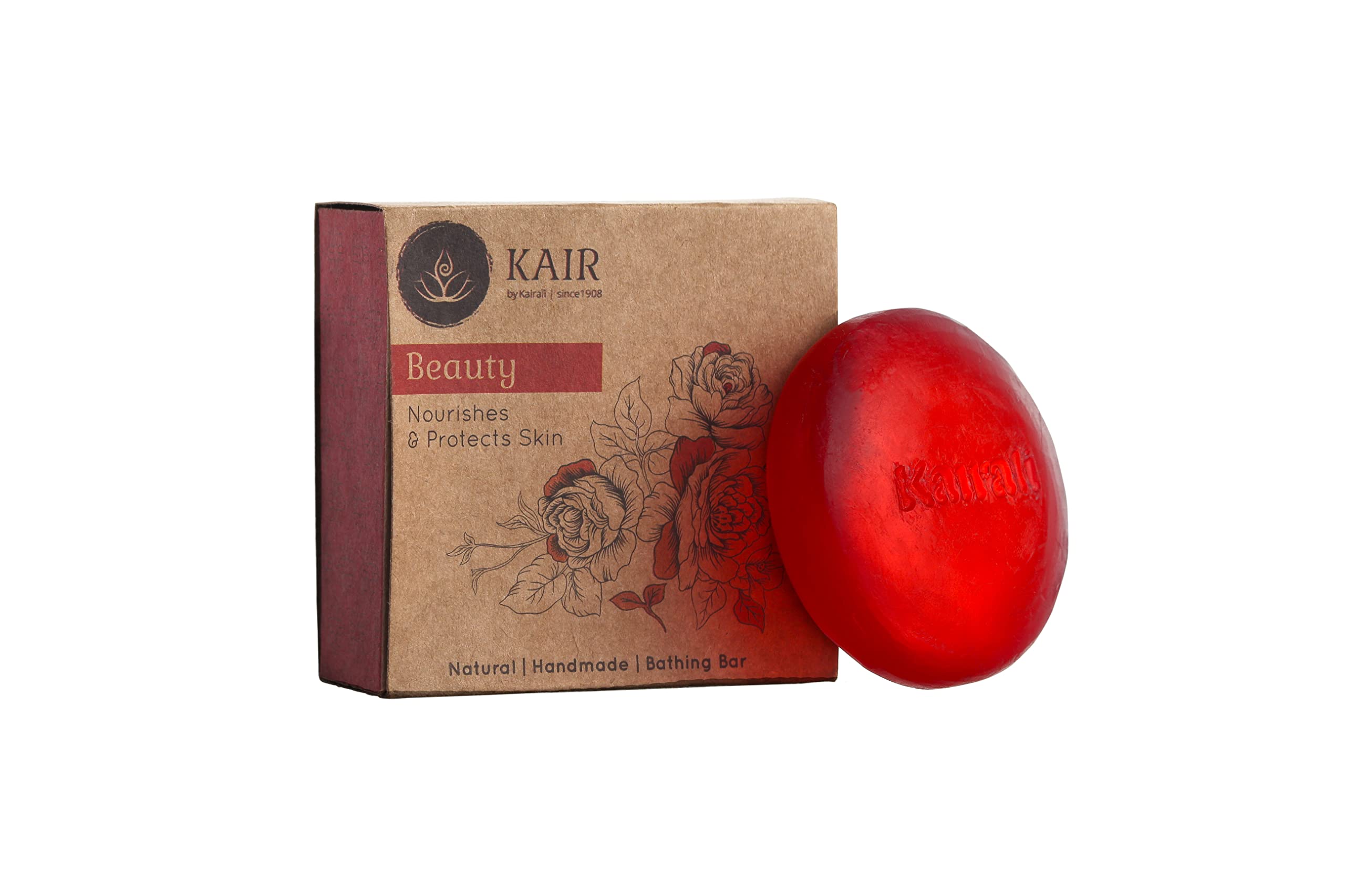 Kairali Rose Beauty Soap with Natural Extract - 100g Moisturizing Bath Bar for Glowing Skin | Perfect for Daily Cleansing & Spa Relaxation at Home