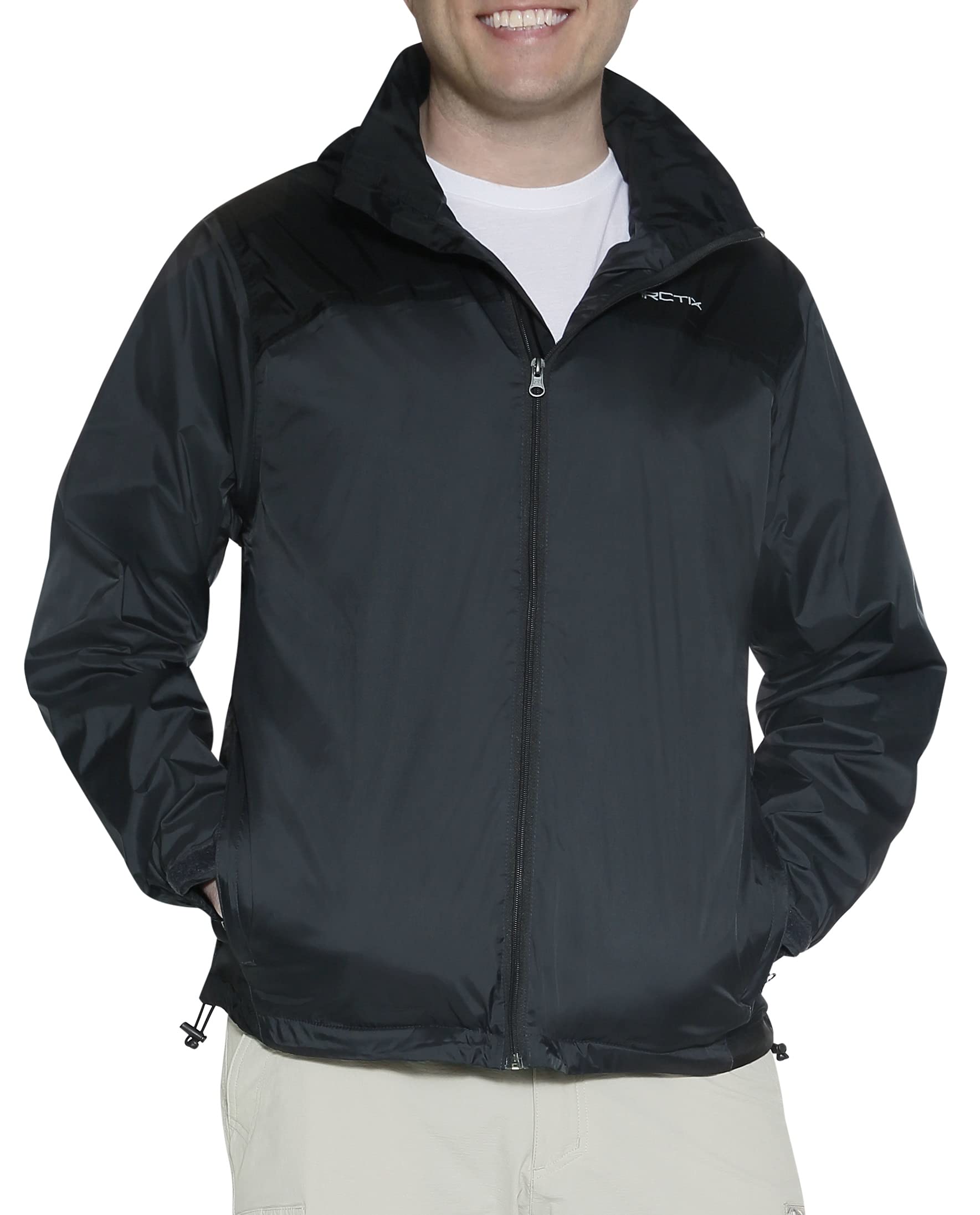 Arctix Men's Waterproof Fleece Lined Rain Jacket - Windproof Winter Coat for Hiking, Camping & Outdoor Activities