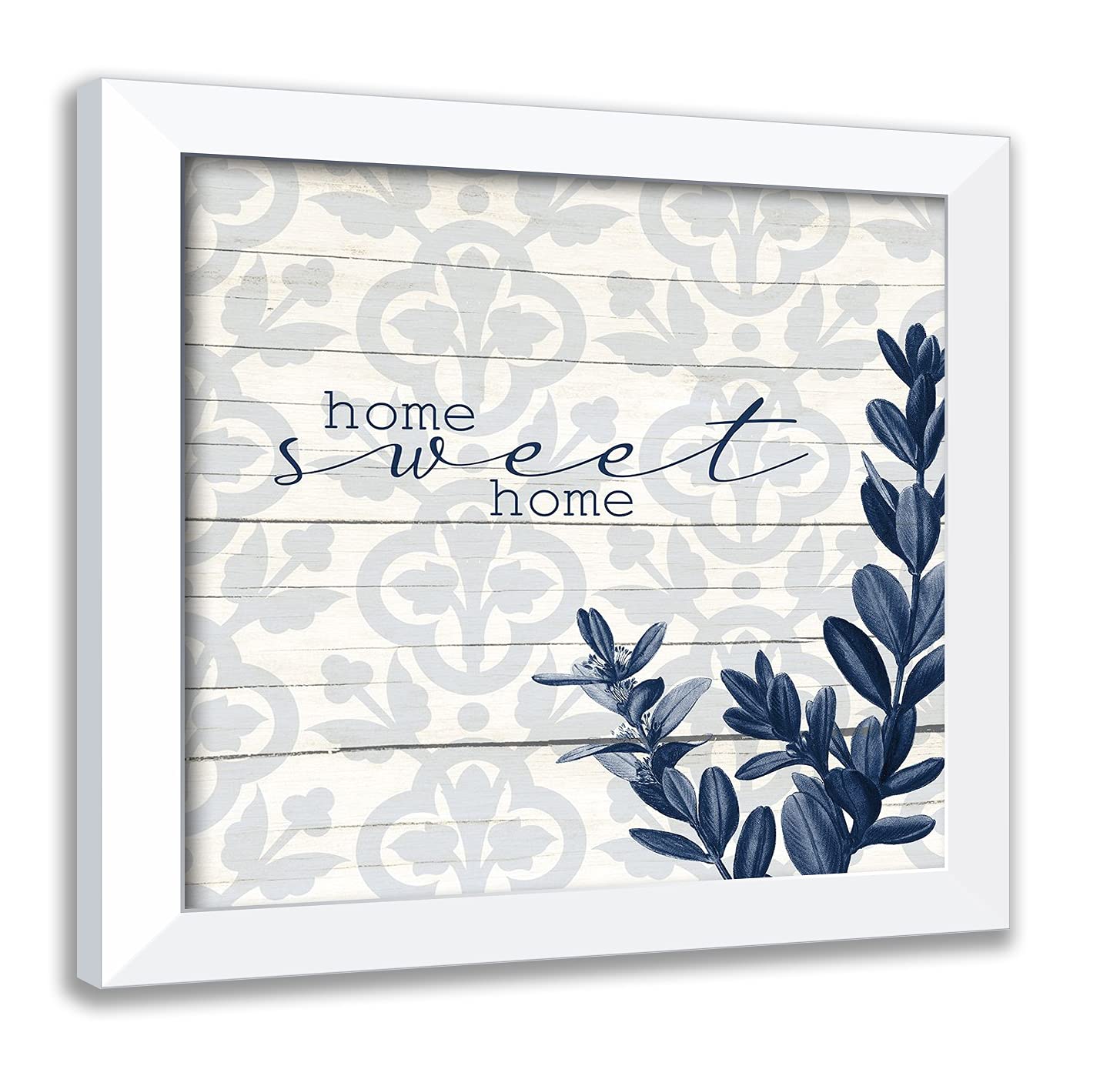 20x20 White Modern Framed Art Print 'Home Sweet Home' by Kimberly Allen - Perfect for Living Room, Bedroom & Office Wall Decor