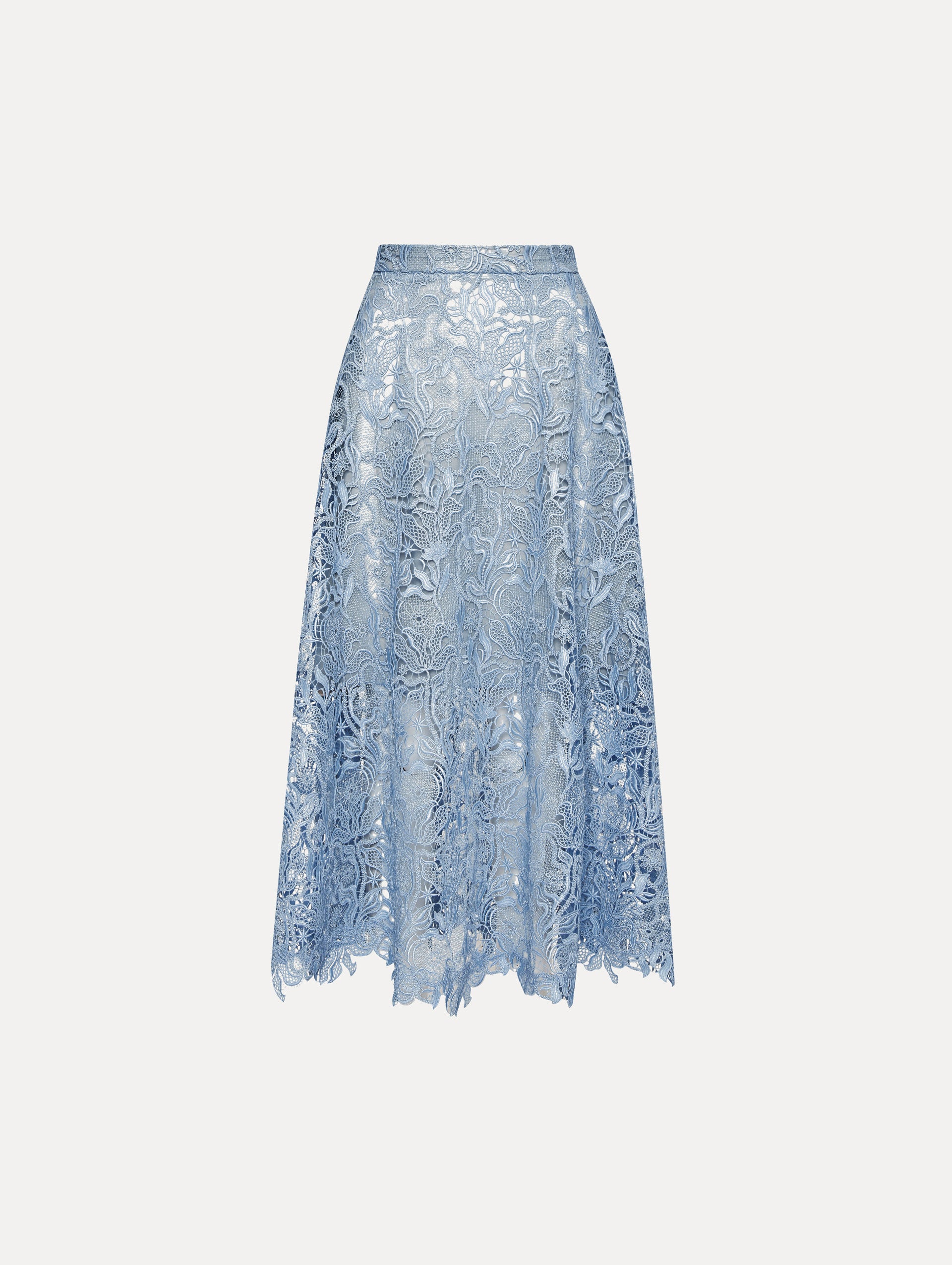 Bellflower Guipure Lace Skirt for Women - Elegant Floral Embroidery Midi Skirt | Perfect for Weddings, Parties & Summer Outfits