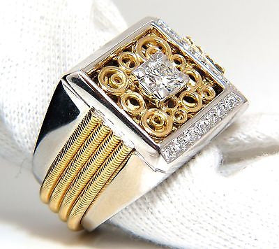 18Kt Gold Men's 0.60ct Diamond Ring with Coil Wrap Design - 3D Tourbillon Luxury Jewelry for Gifts, Weddings & Special Occasions