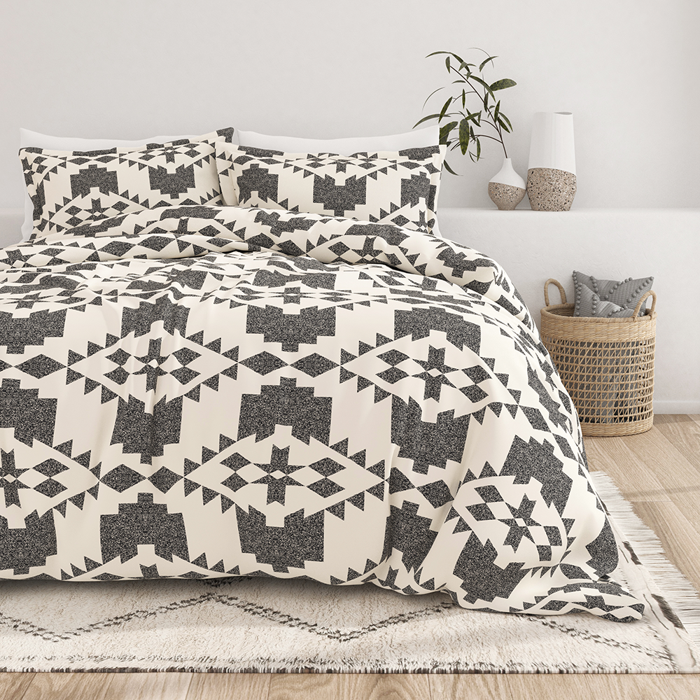 Premium Adobe Diamond Pattern 3-Piece Duvet Cover Set - Queen Size Bedding with Pillow Shams - Soft & Breathable Cotton Blend - Perfect for Modern Bedrooms, Guest Rooms & Cozy Home Decor
