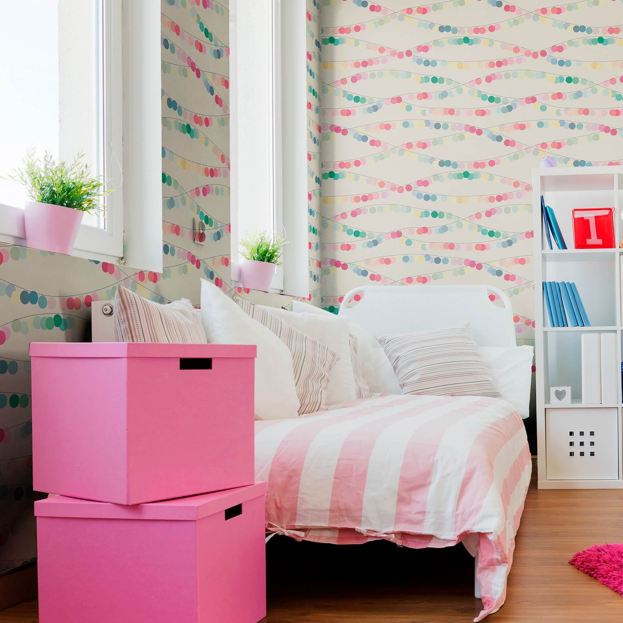 Tan Geometric Peel and Stick Removable Wallpaper for Teens - Self-Adhesive Decorative Wall Covering - Perfect for Bedroom, Dorm Room & Home Office Decor