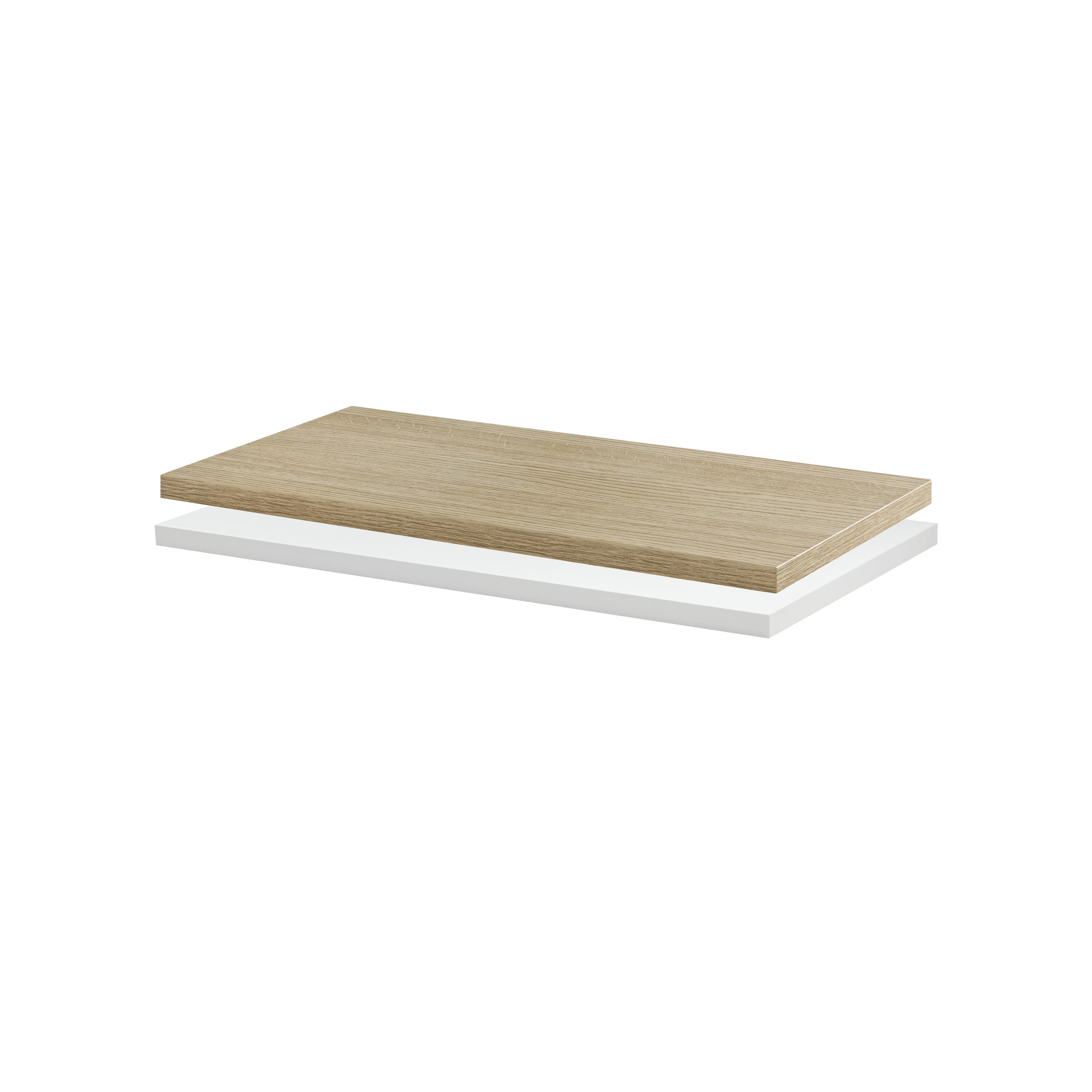CLOS IT Lightboard Shelf Component - White Floating Shelf for Home Office, Kitchen & Bathroom Organization - Perfect for Displaying Decor, Books & Storage