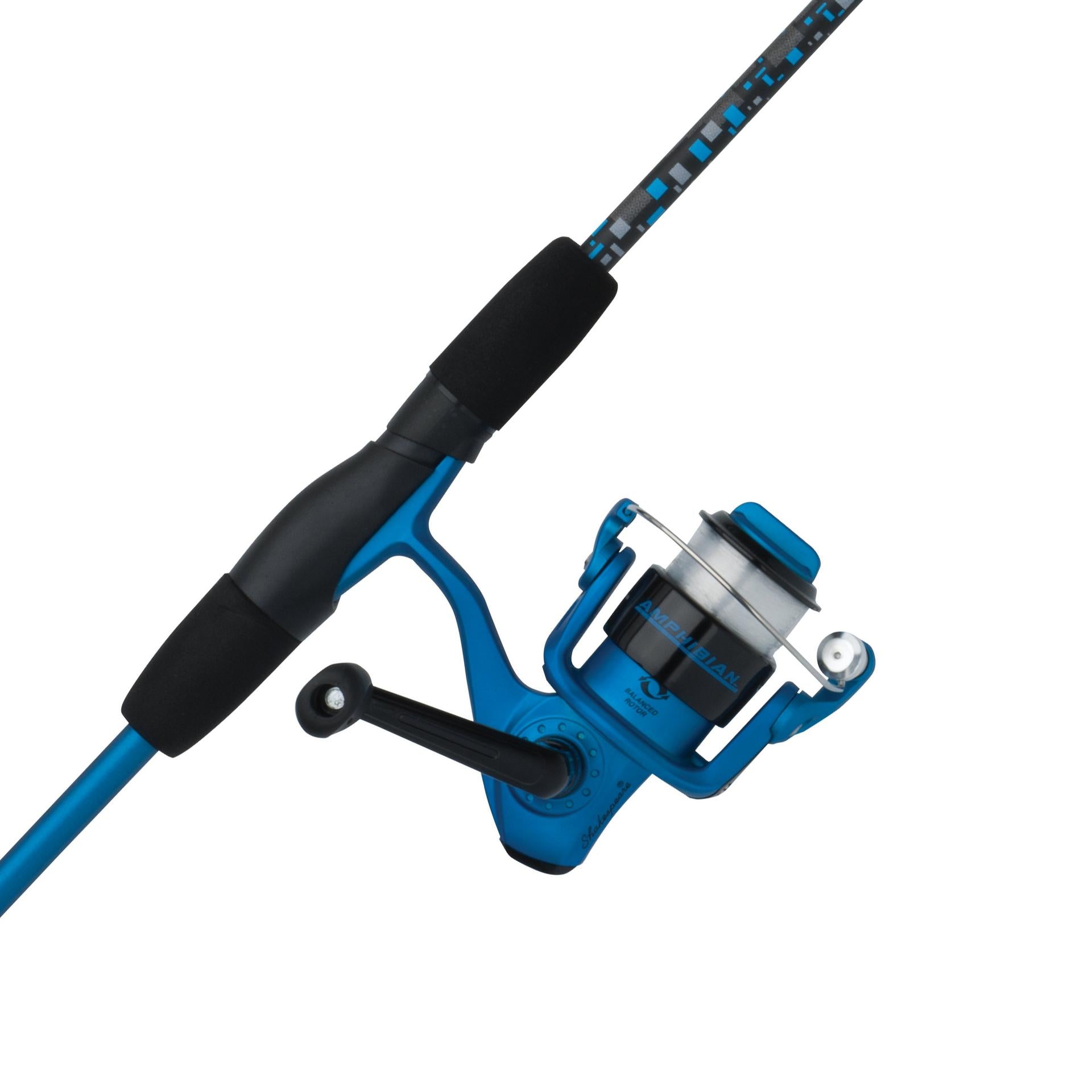 Amphibian® Spinning Fishing Rod and Reel Combo - Lightweight Graphite Freshwater/Saltwater Fishing Gear for Bass, Trout, Walleye - Perfect for Shore Fishing, Boat Angling, and Tournament Casting