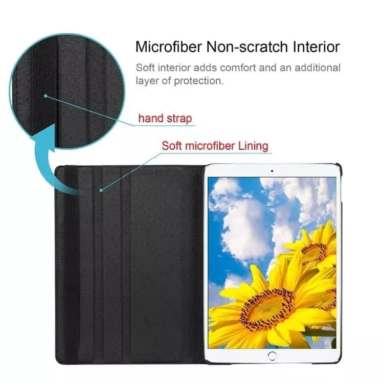 360° Rotating Genuine Leather Smart Case Cover for iPad Air 3 (3rd Generation) 10.5 Inch - Blue | Slim Protective Stand Case with Auto Sleep/Wake | Perfect for Work, Travel & Home Use
