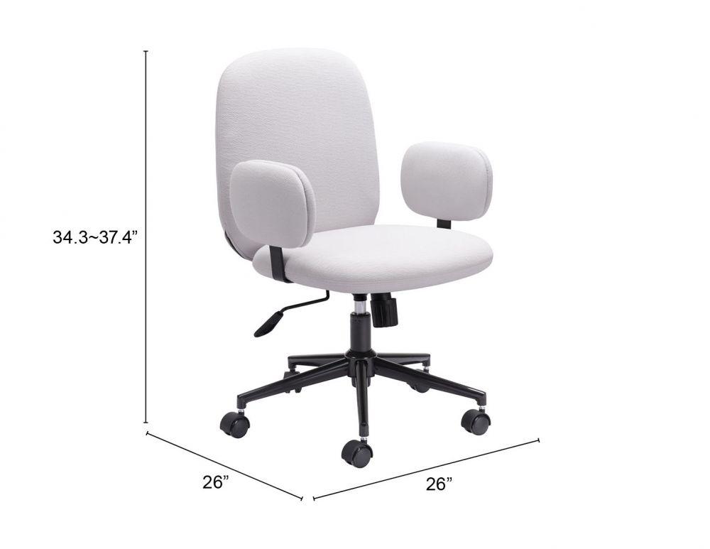 ZUO Modern Lionel Office Fabric Retro Chair - Stylish Mid-Century Design for Home Office & Workspace
