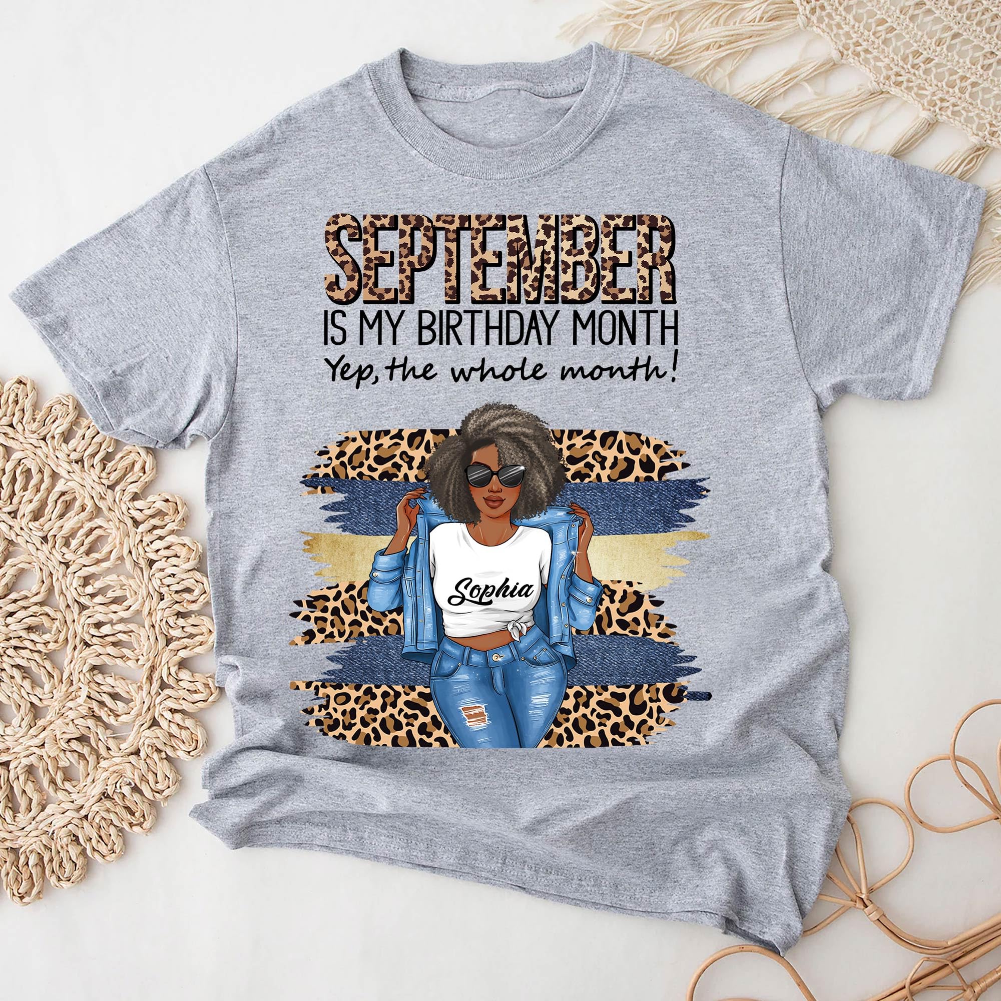 Custom September Birthday T-Shirts for Women - Personalized Birthday Gift Ideas - Funny & Cute September Themed Shirts - Perfect for Birthday Parties, Girls Night Out & Special Celebrations